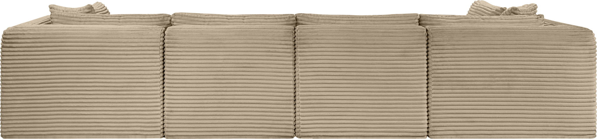 Shaggy - Fabric 6 Piece Modular U-Shaped Armless Sectional