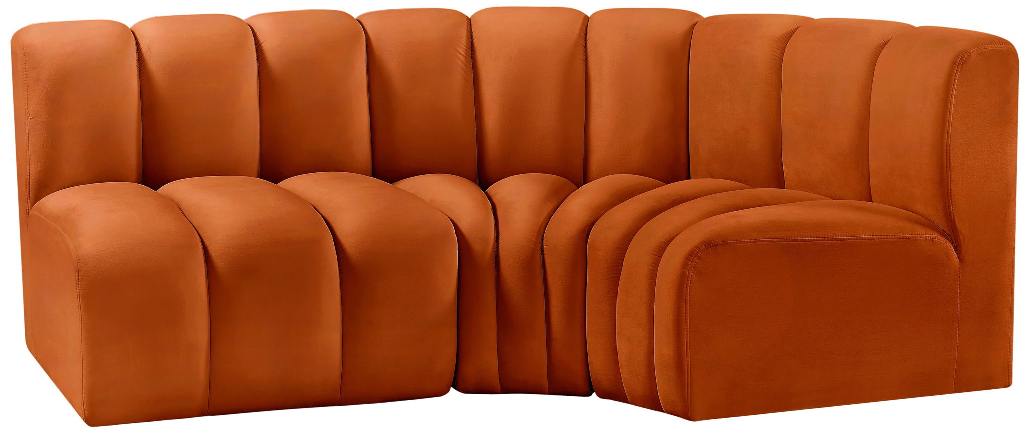 Arc - Velvet 3 Piece Sofa