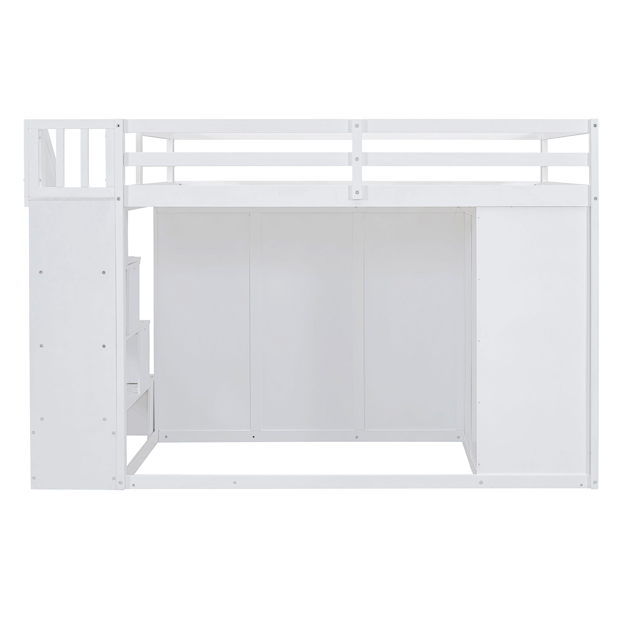 Loft Bed With Built In Wardrobes, Cabinets And Drawers