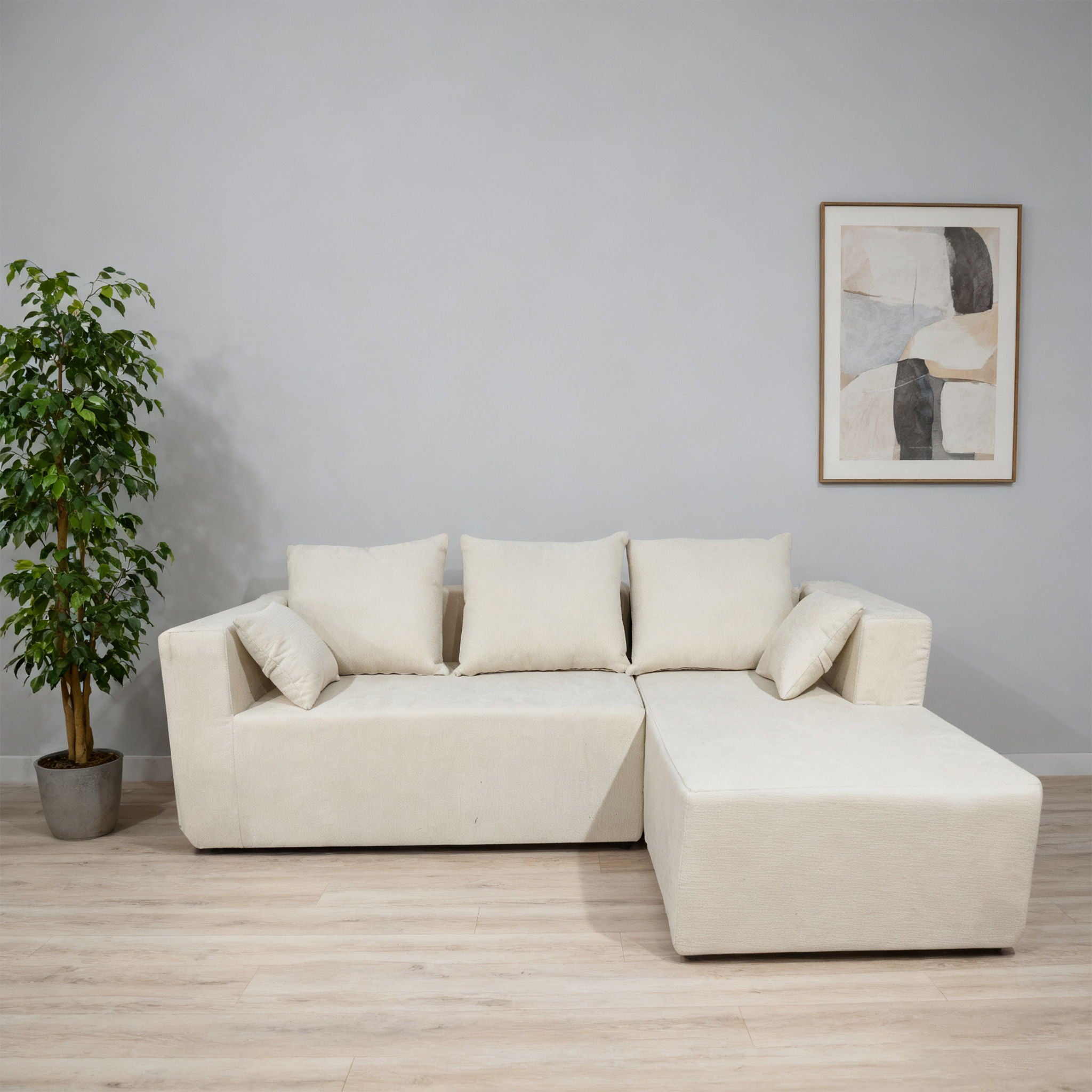 Modular Corner Sofa With Soft Fabric