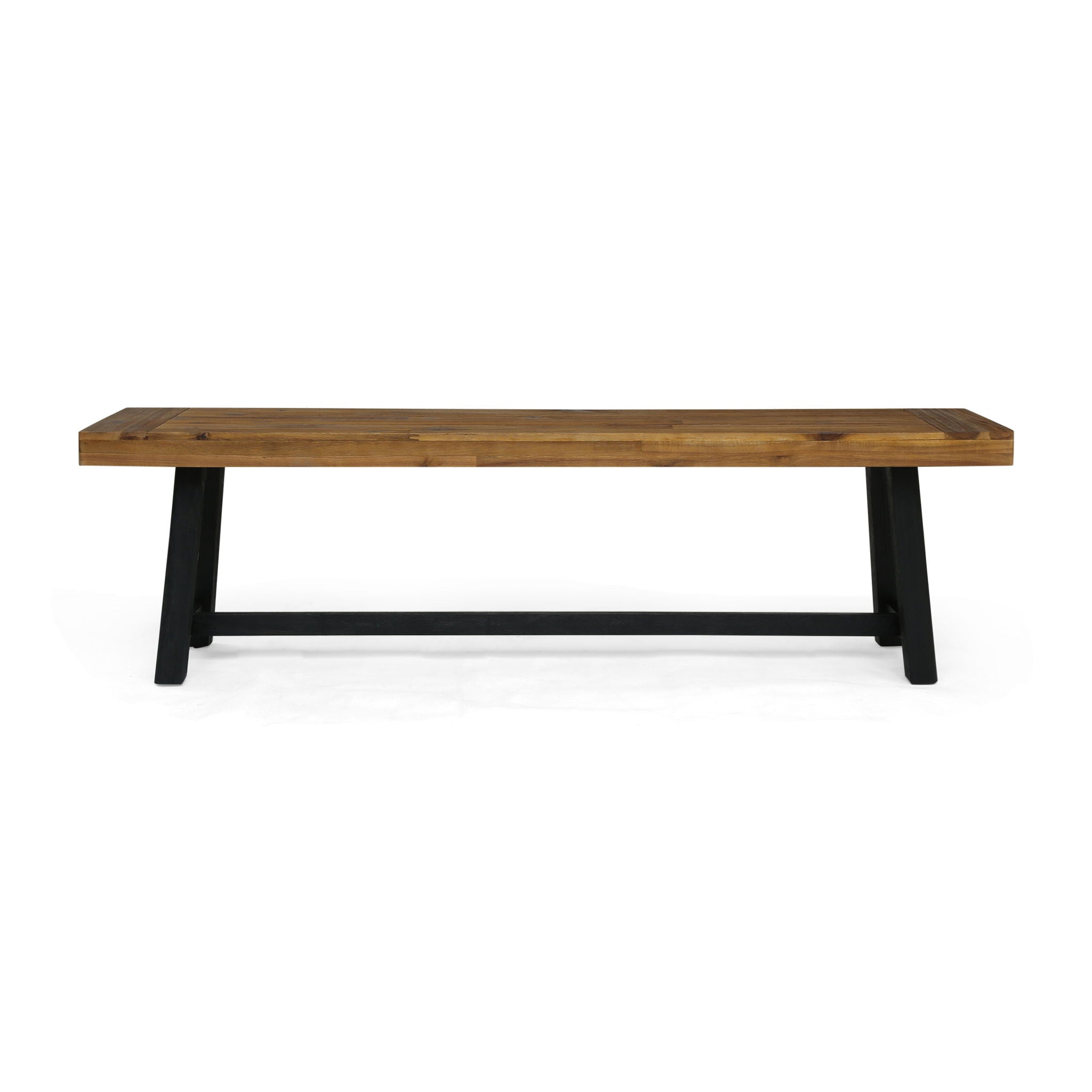 Cloud - Outdoor Bench With Acacia Wood Frame And Slat Panel Design