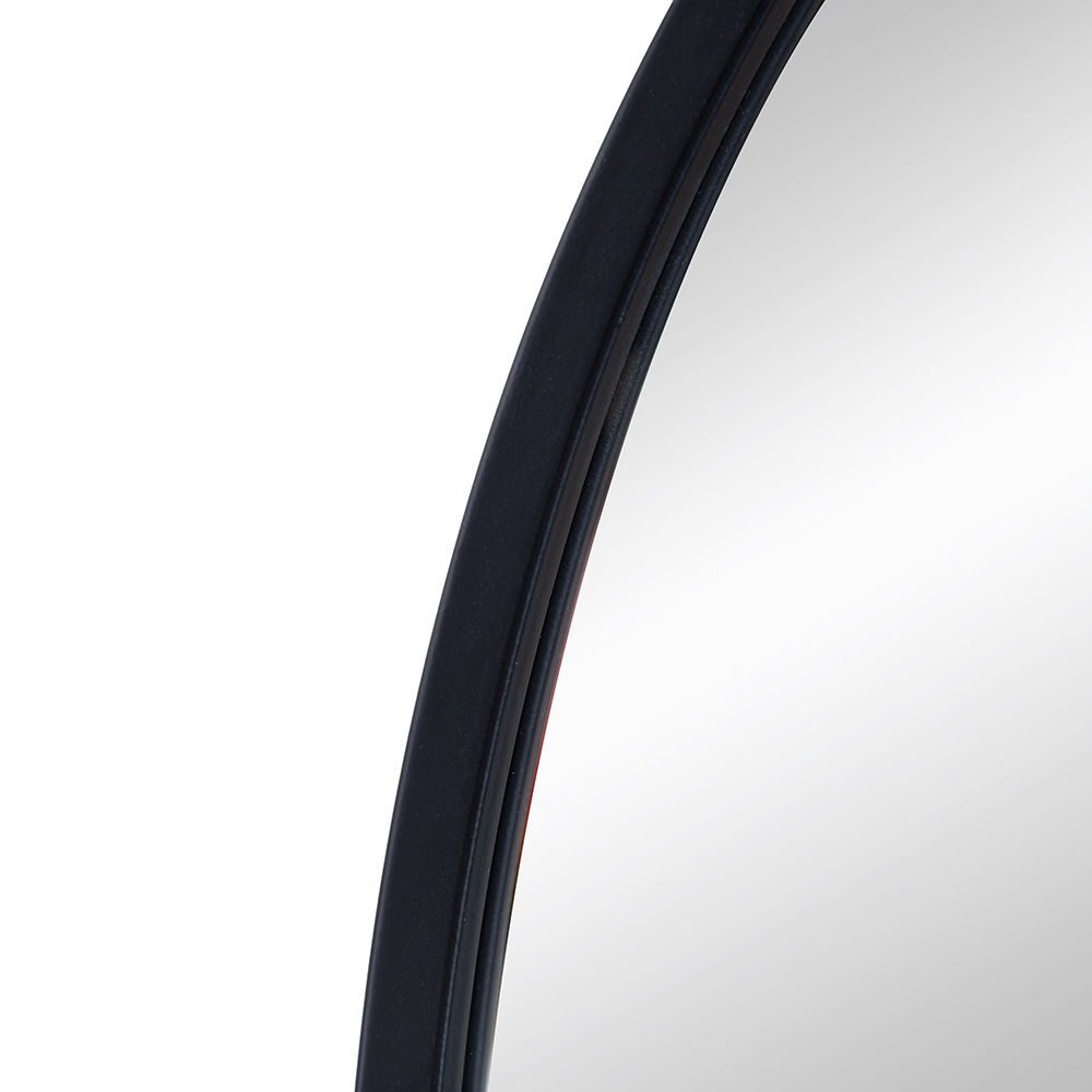 Arched Mirror With Metal Frame, Wall Mirror For Living Room Bedroom Entryway