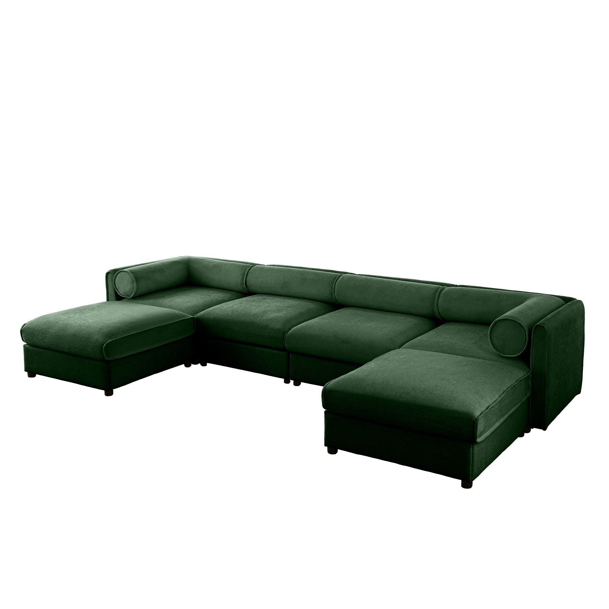 Contemporary Elegant Sofa With Storage And Ottoman