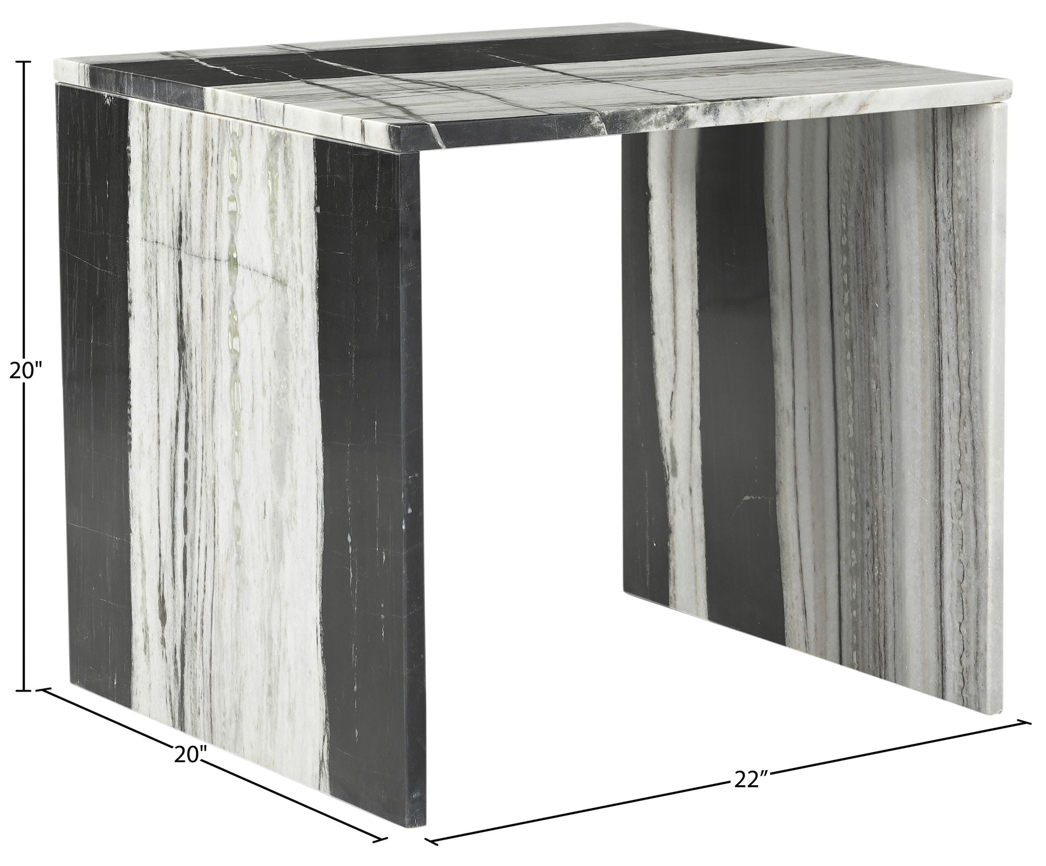 Vernazza - Marble Table - Panda