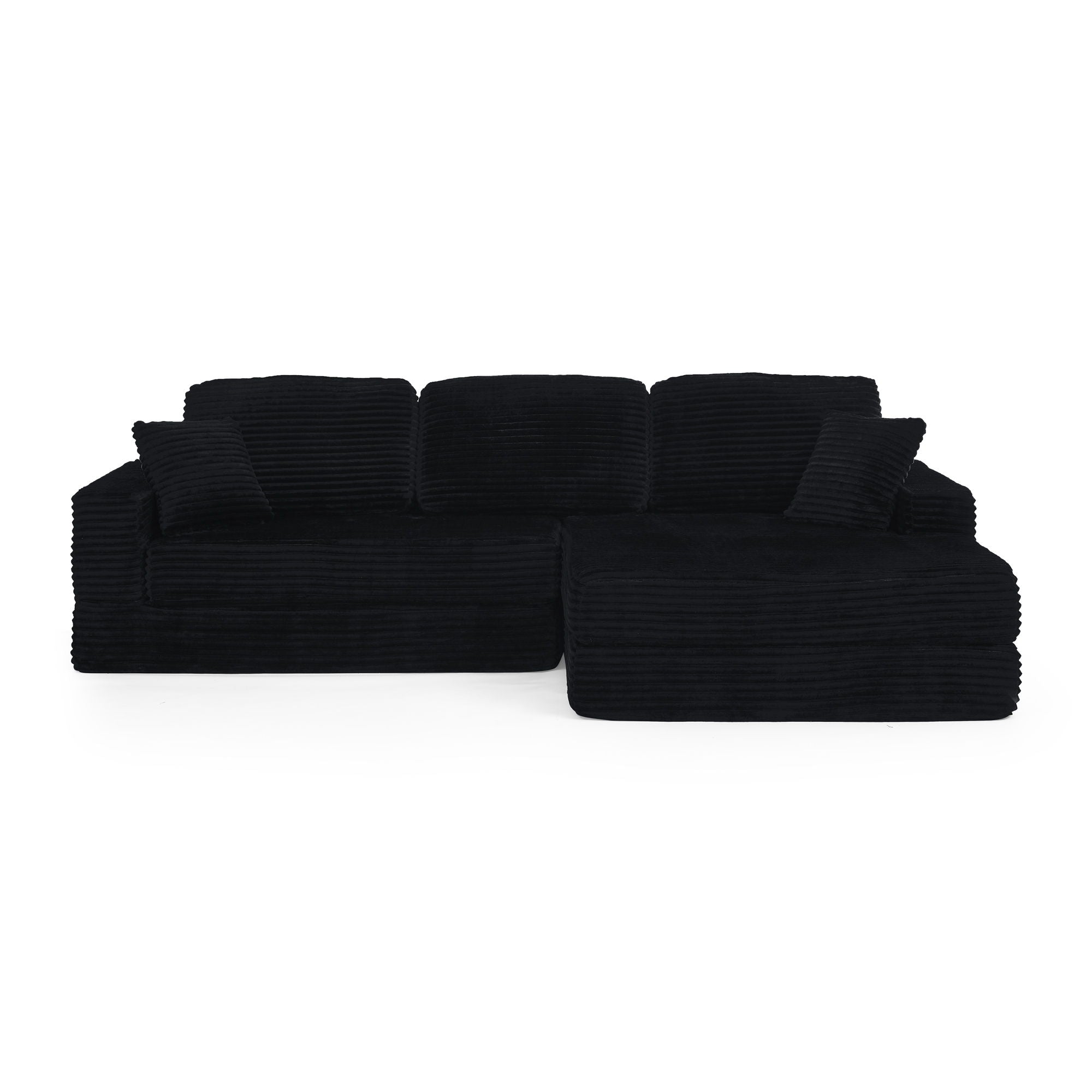 Modern Minimalist L Shape Modular Sectional Sofa, Couch