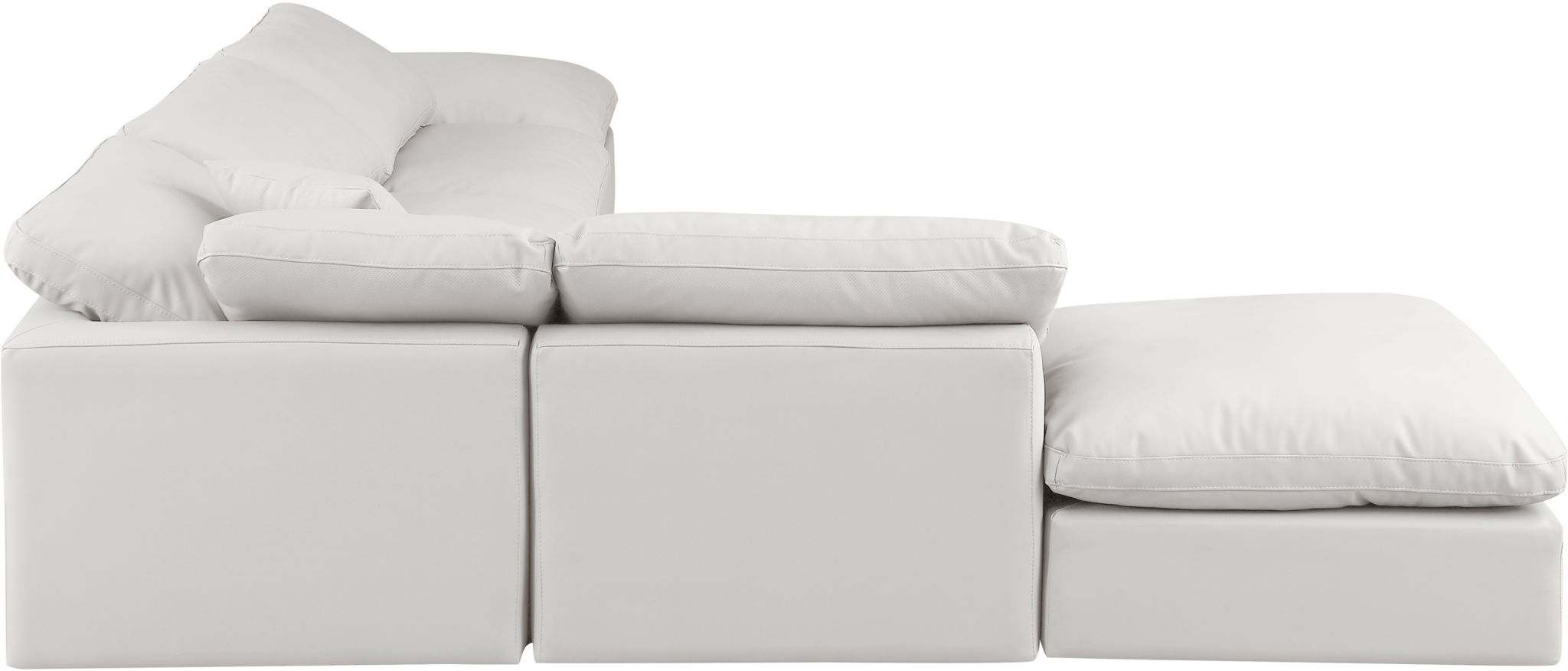 Indulge - Faux Leather 6 Piece Modular Armless Sectional
