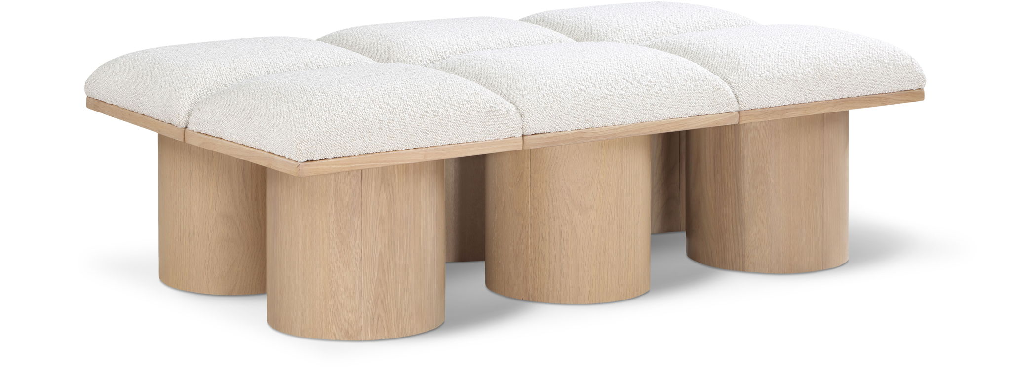 Pavilion - 6 Piece Modular Bench With Natural Base