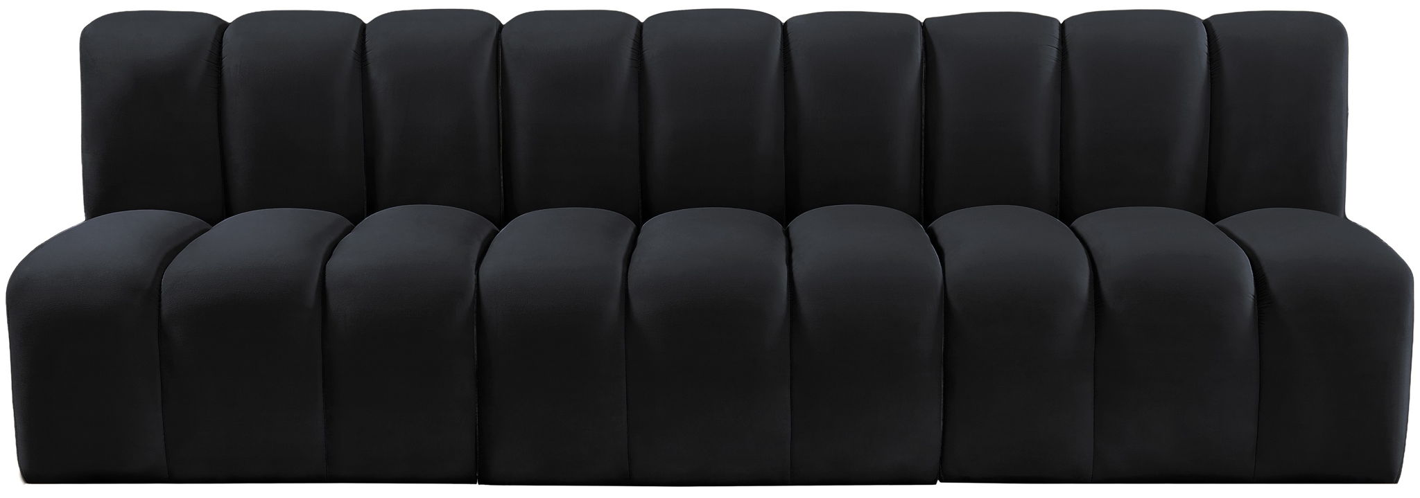 Arc - Velvet 3 Piece Modular Straight Sofa