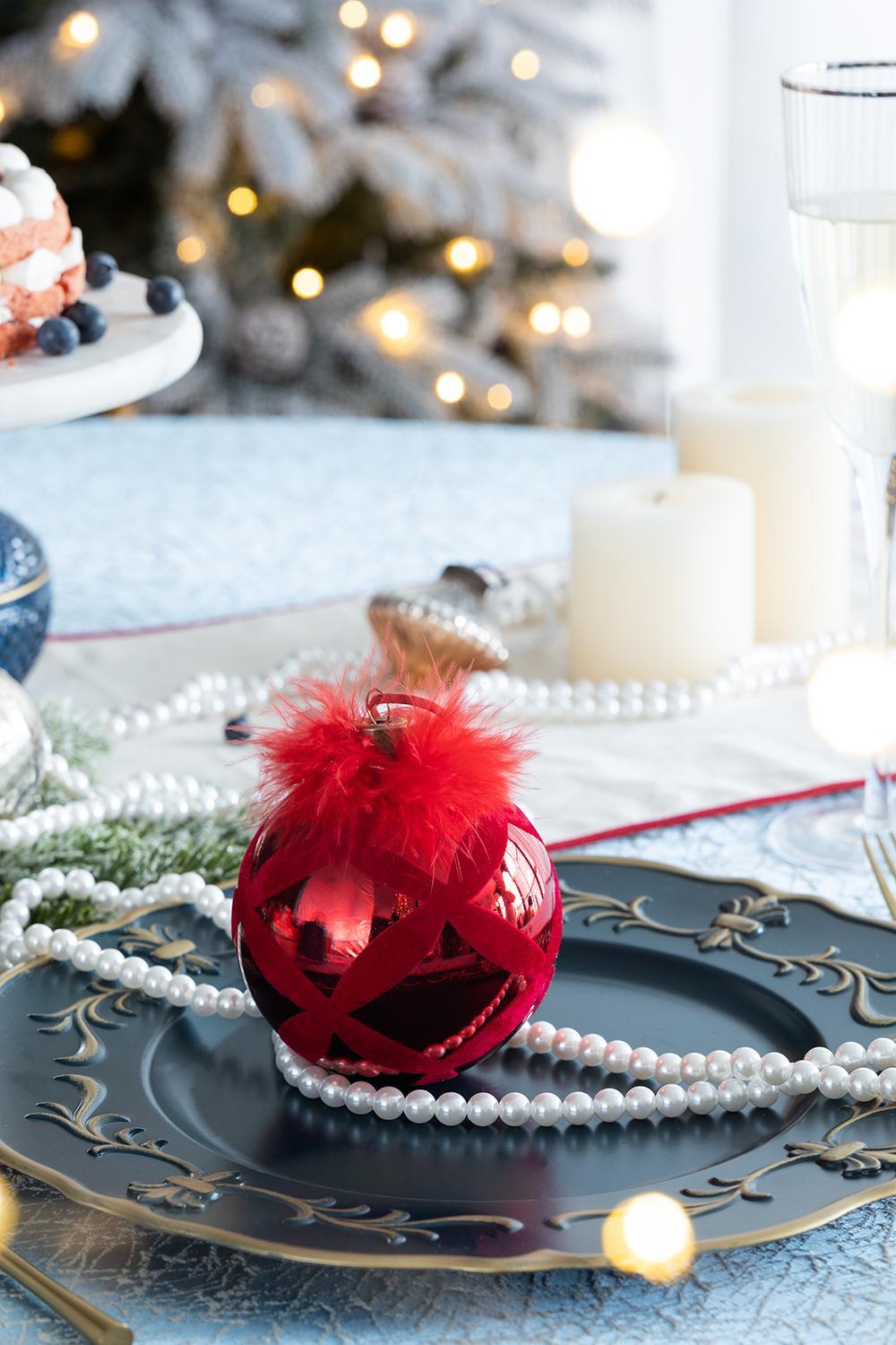 Christmas Ball Ornaments, Decorative Hanging Ball Tree Ornaments For Holiday Party Decorations