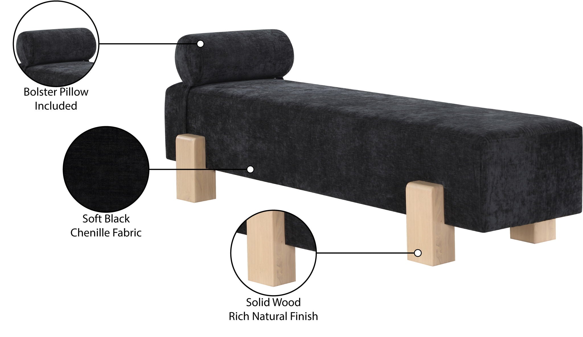 Edison - Bench - Light Brown Base