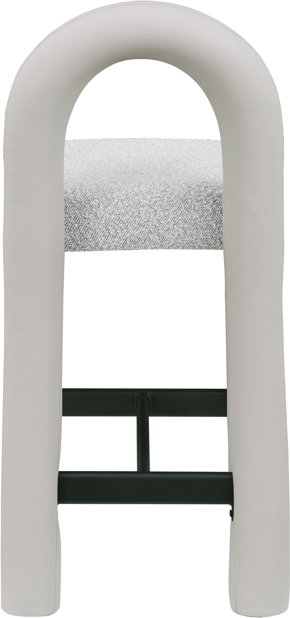 Amari - Vegan Leather and Boucle Fabric Stool