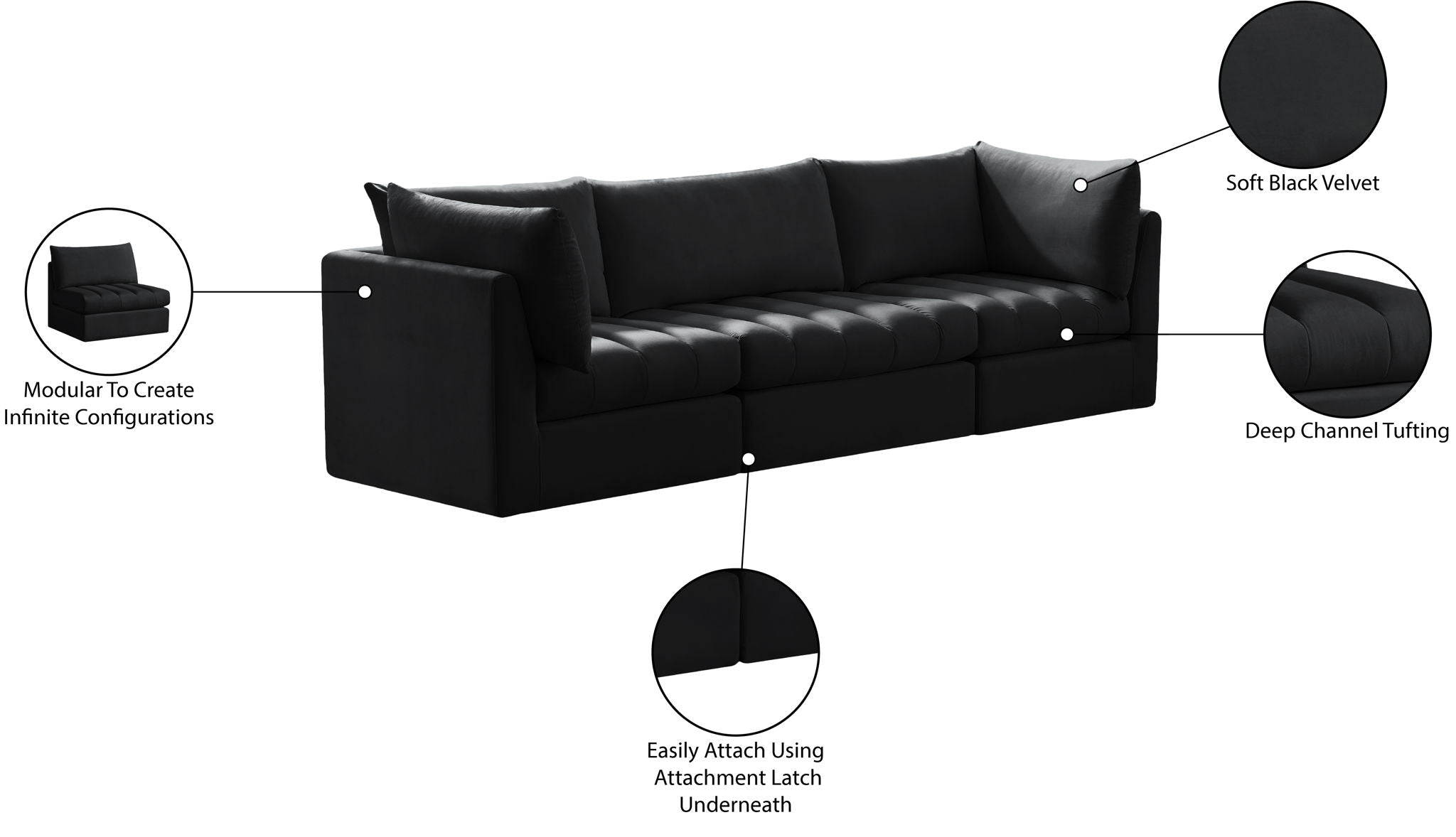 Jacob - Modular 3 Seat Sofa