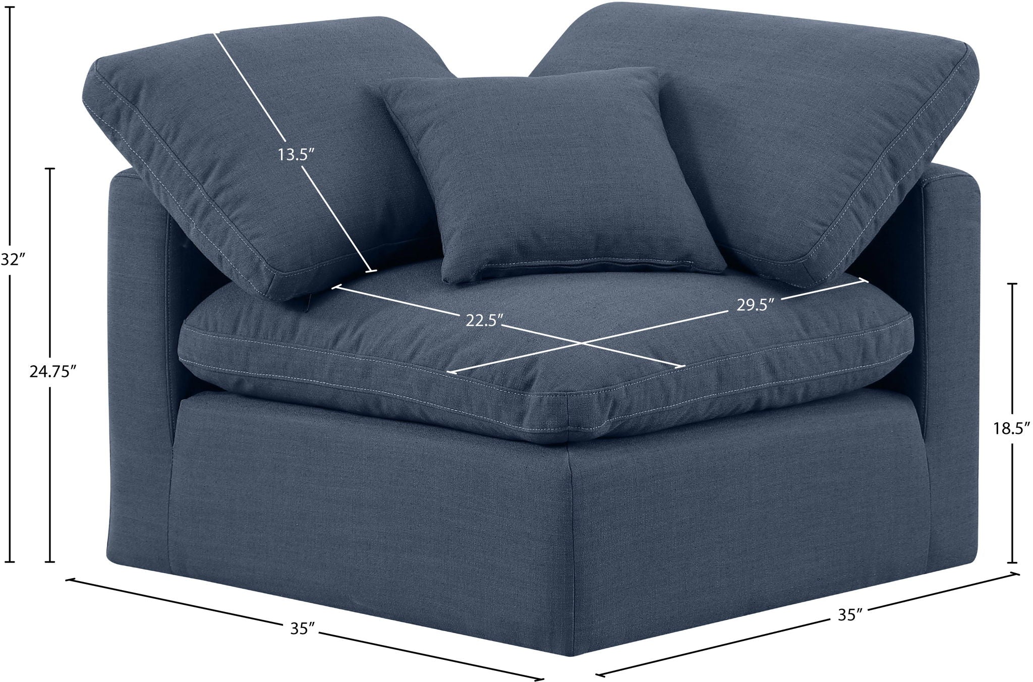 Indulge - Linen Corner Chair