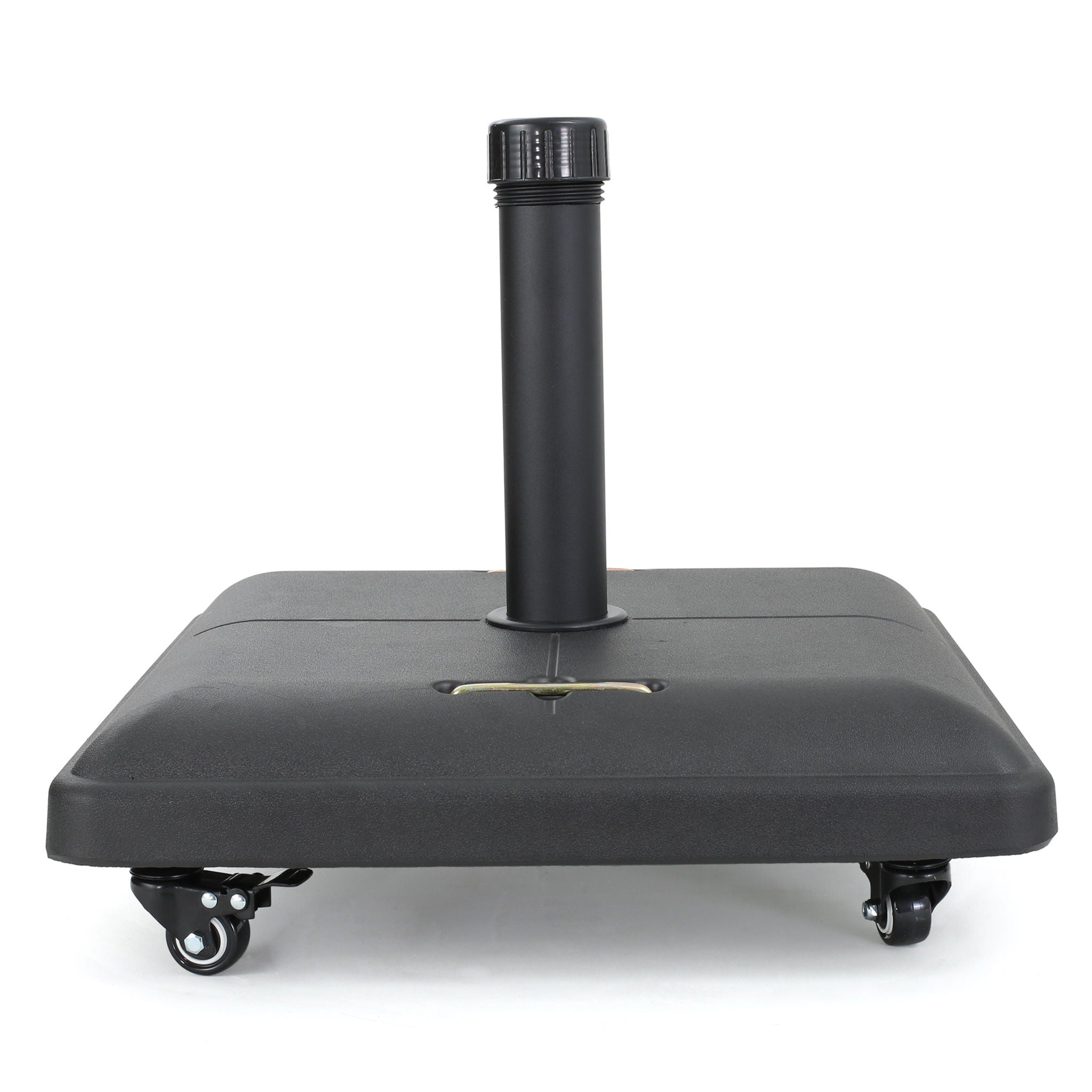 Wheelie - Stylish Square Umbrella Base With Stainless Steel Pole Handle