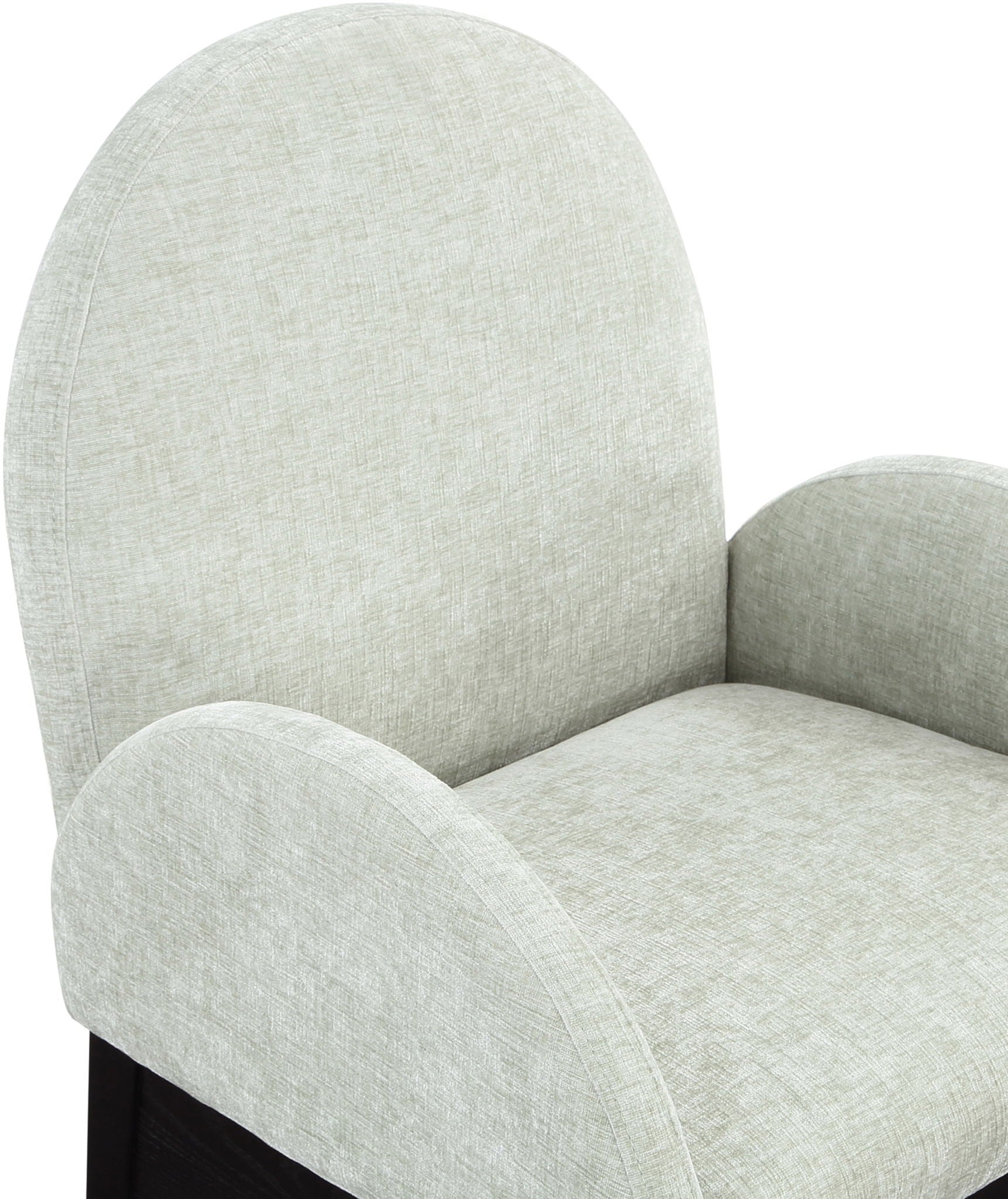 Waldorf - Chenille Dining Arm Chair With Black Legs