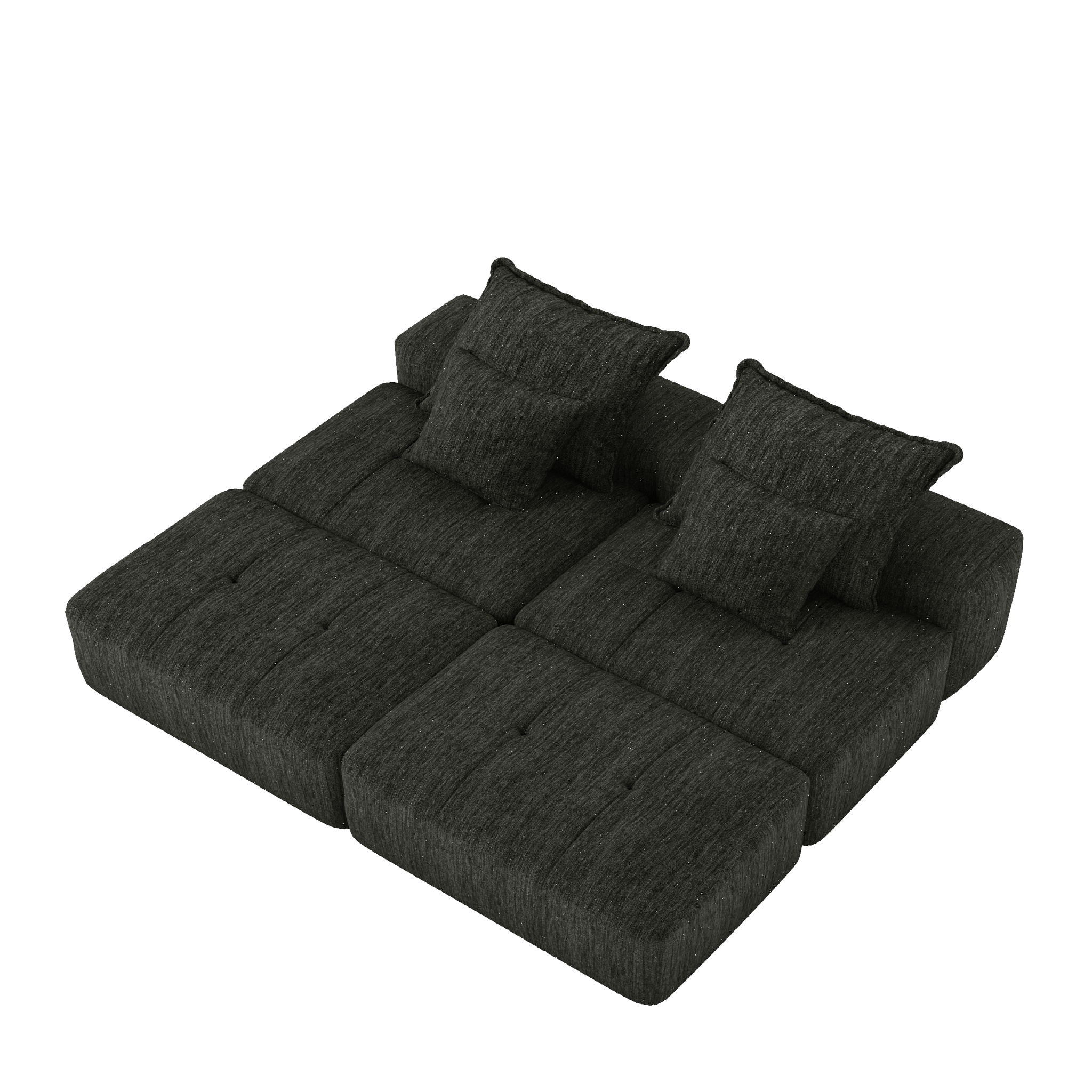 Modern Oversized Diy Combination Modular Sectional Sofa With Pillows