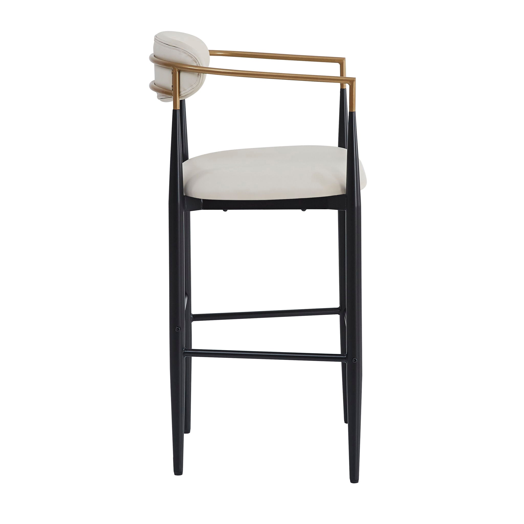 Upholstered Barstools With Back For Kitchen (Set of 2)