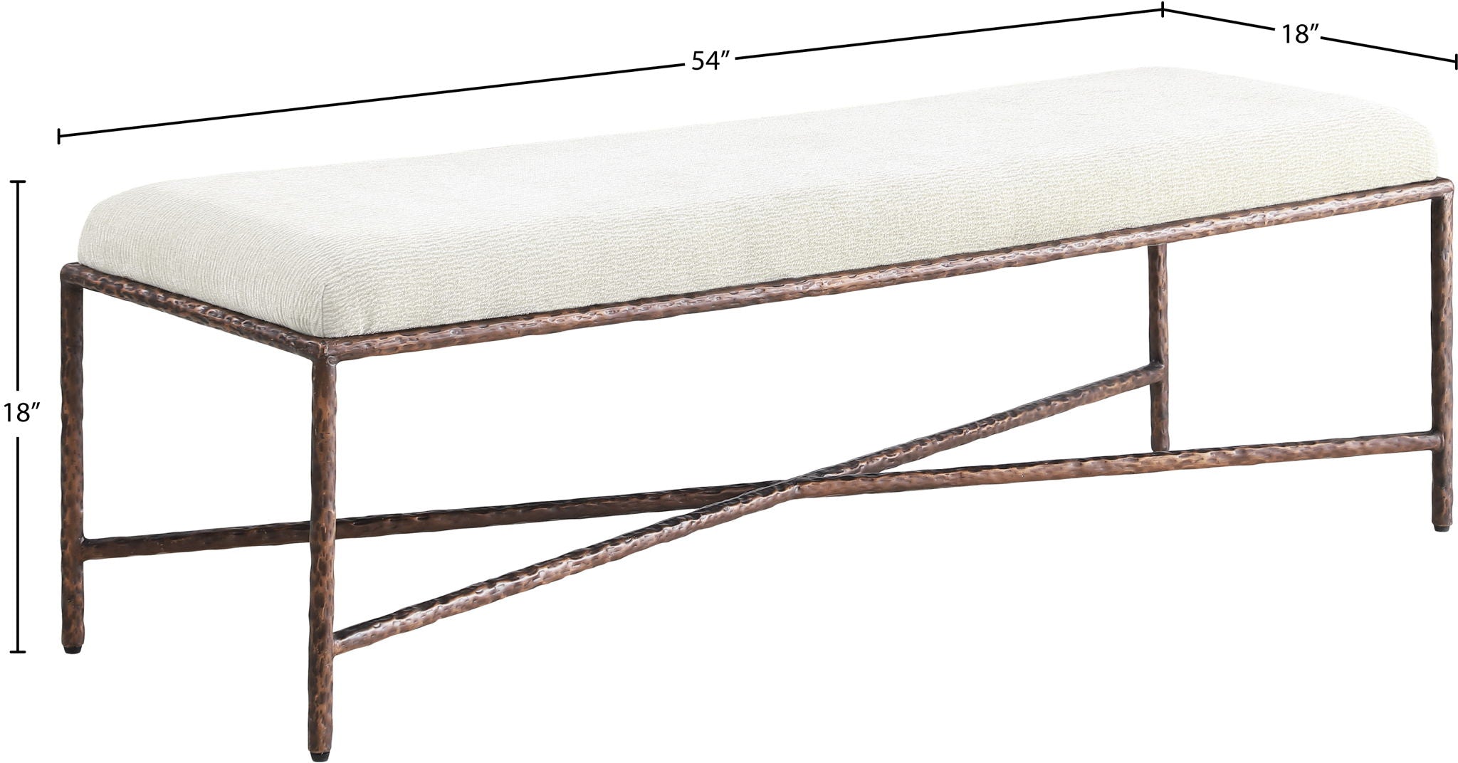 Valley - Bench With Bronze Frame