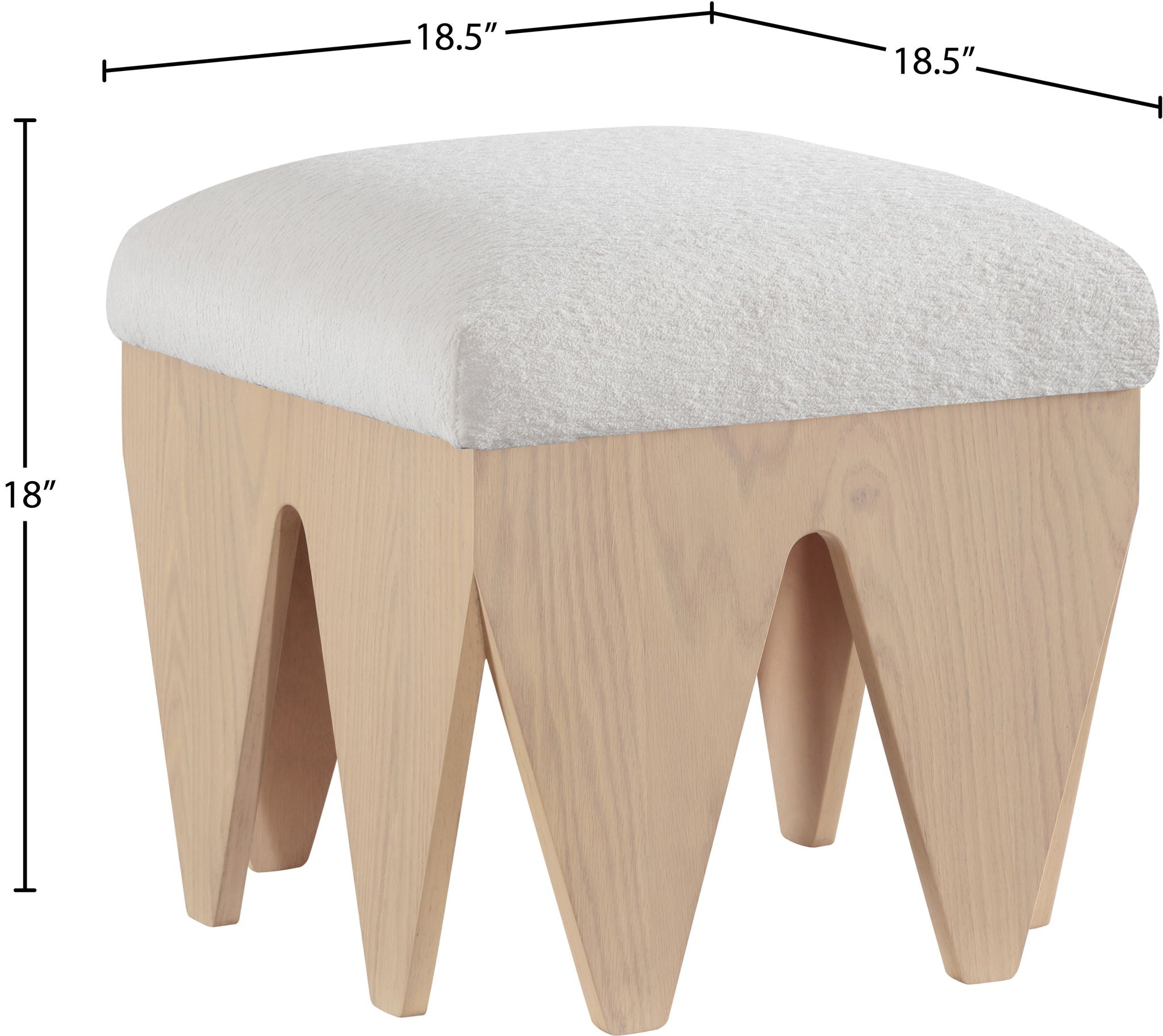 Altair - Fabric Bench - Light Brown Base