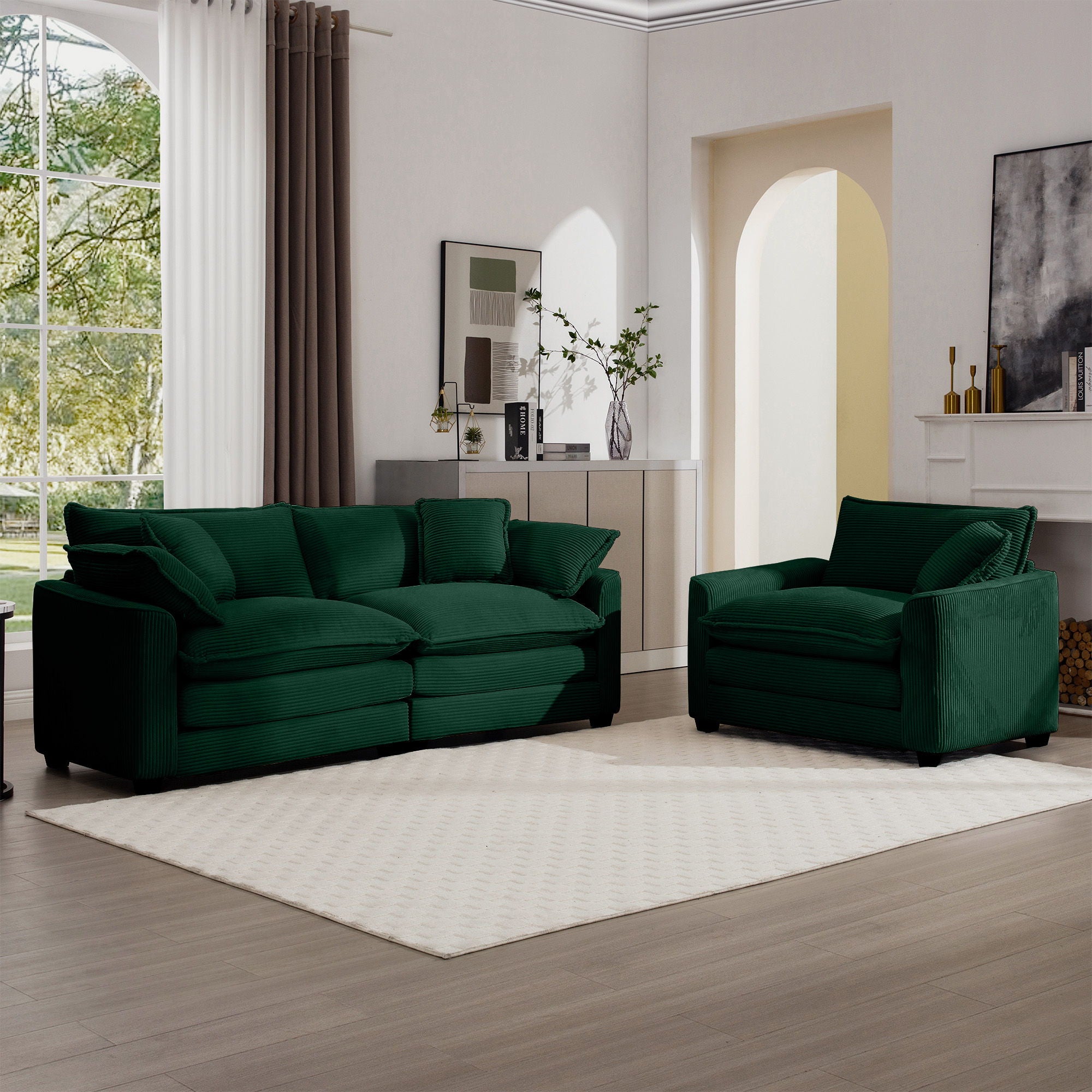 Elegant Oversized Sectional Sofa Set With Deep Seats And Flexible Layout