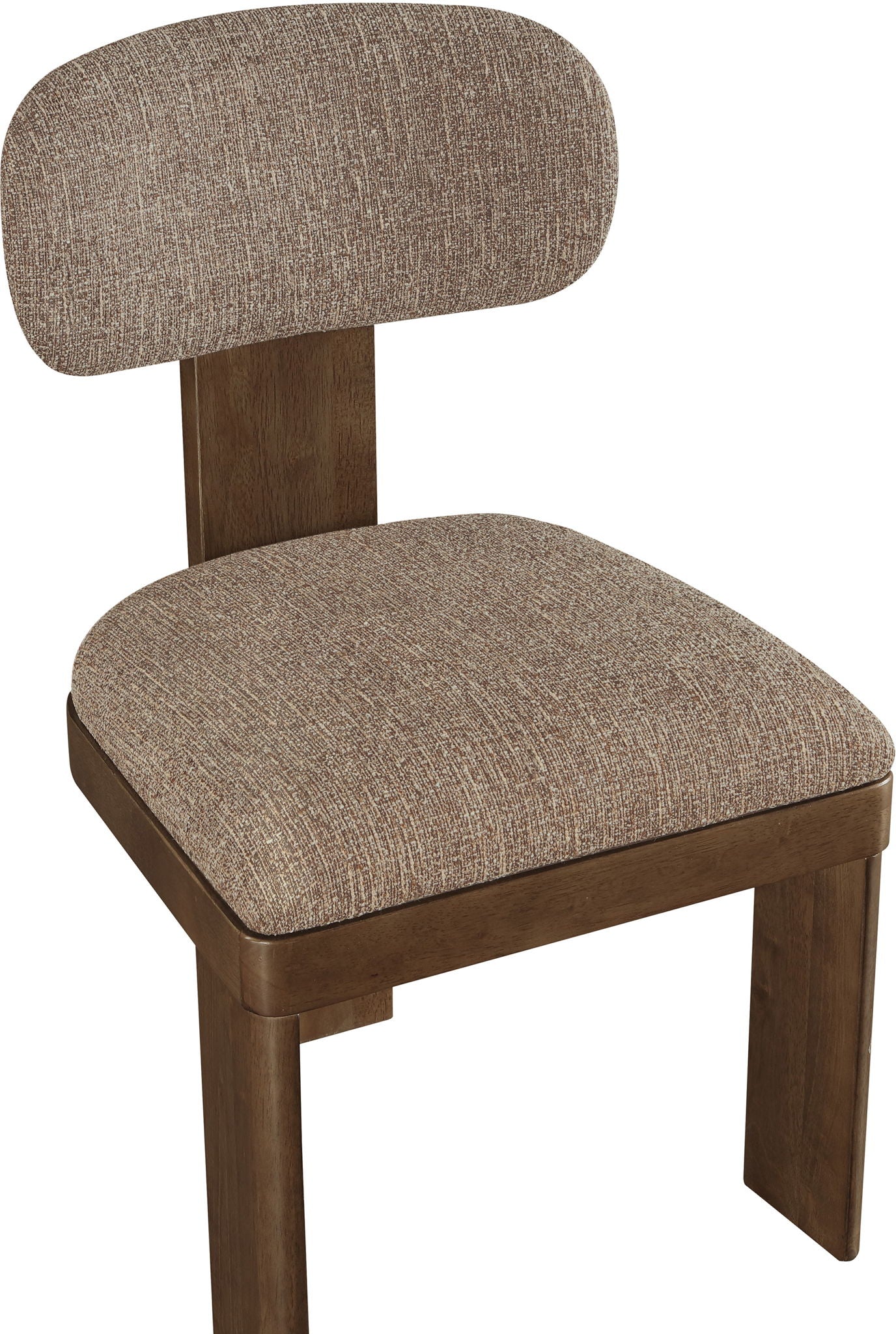 Timbra - Linen Textured Fabric Upholstered Dining Chair (Set of 2) - Walnut Base