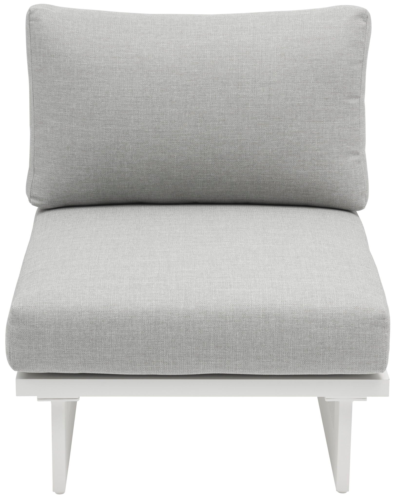 Maldives - Water Resistant Outdoor Patio Armless Chair With White Frame