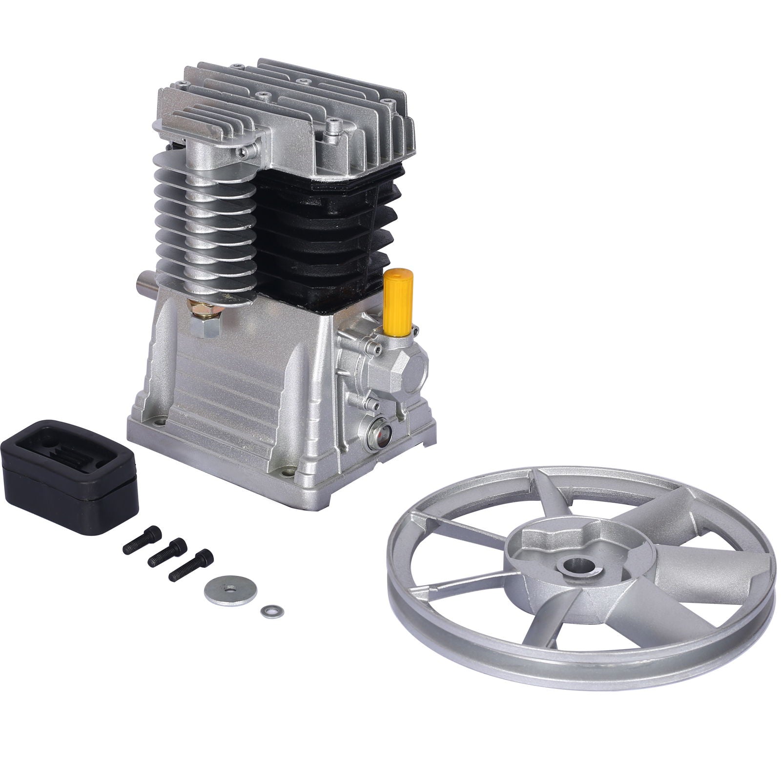 Piston 3Hp Air Compressor Head Pump 2.2Kw 115Psi - Silver