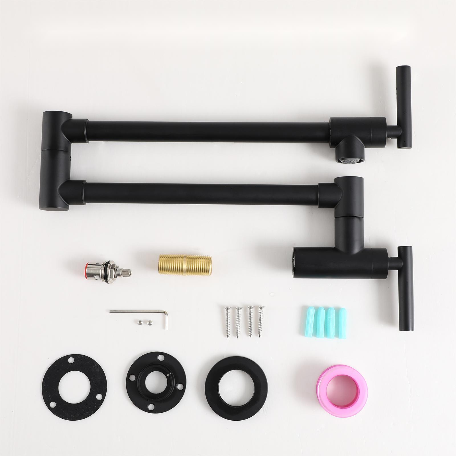 Modern Design Wall Mount Pot Filler Faucet Folding Stretchable