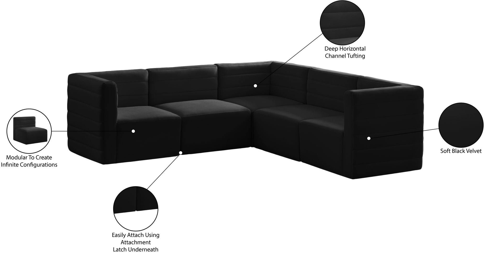 Quincy - 5 Piece Modular Sectional