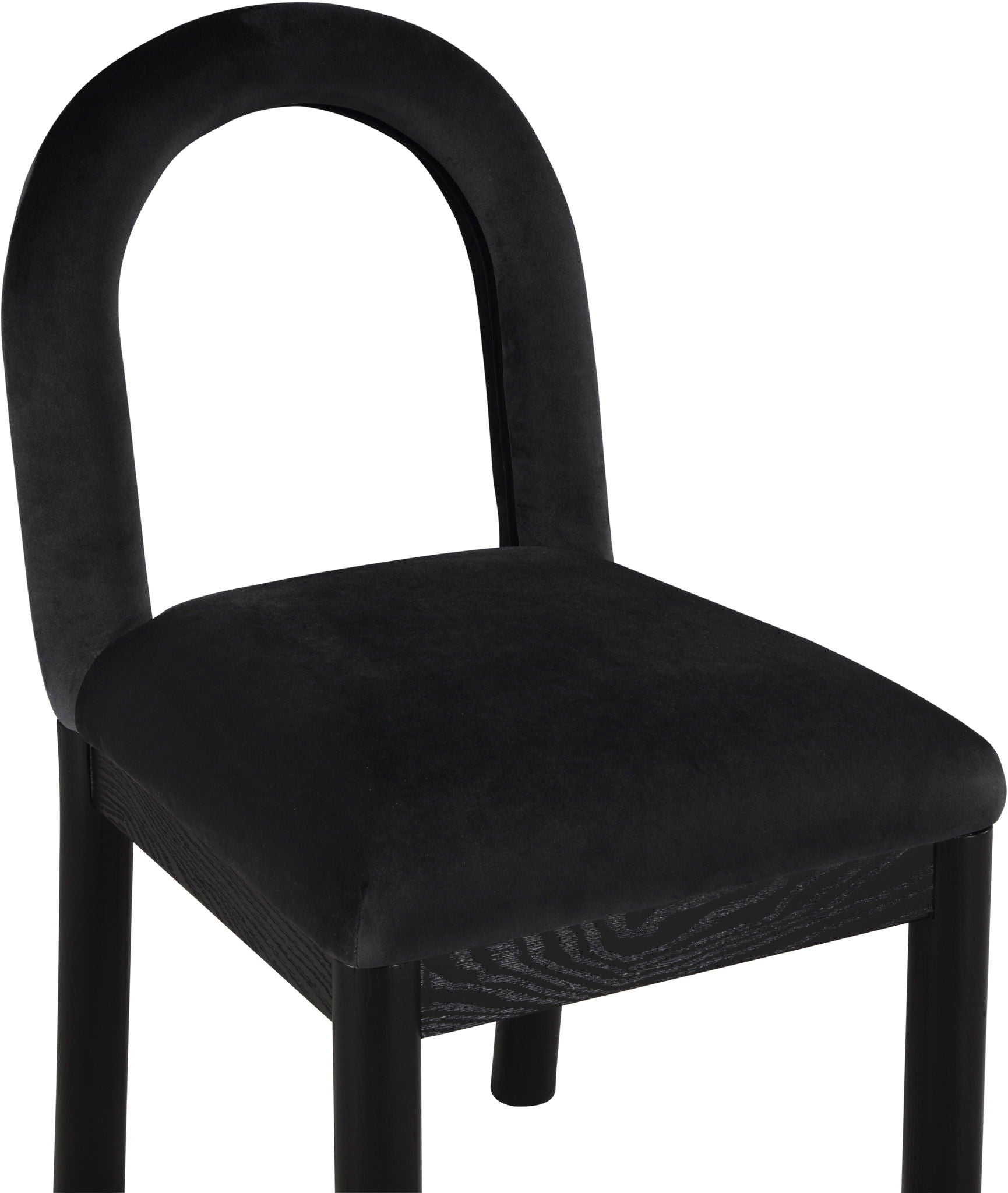 Conrad - Velvet Dining Chair With Black Legs