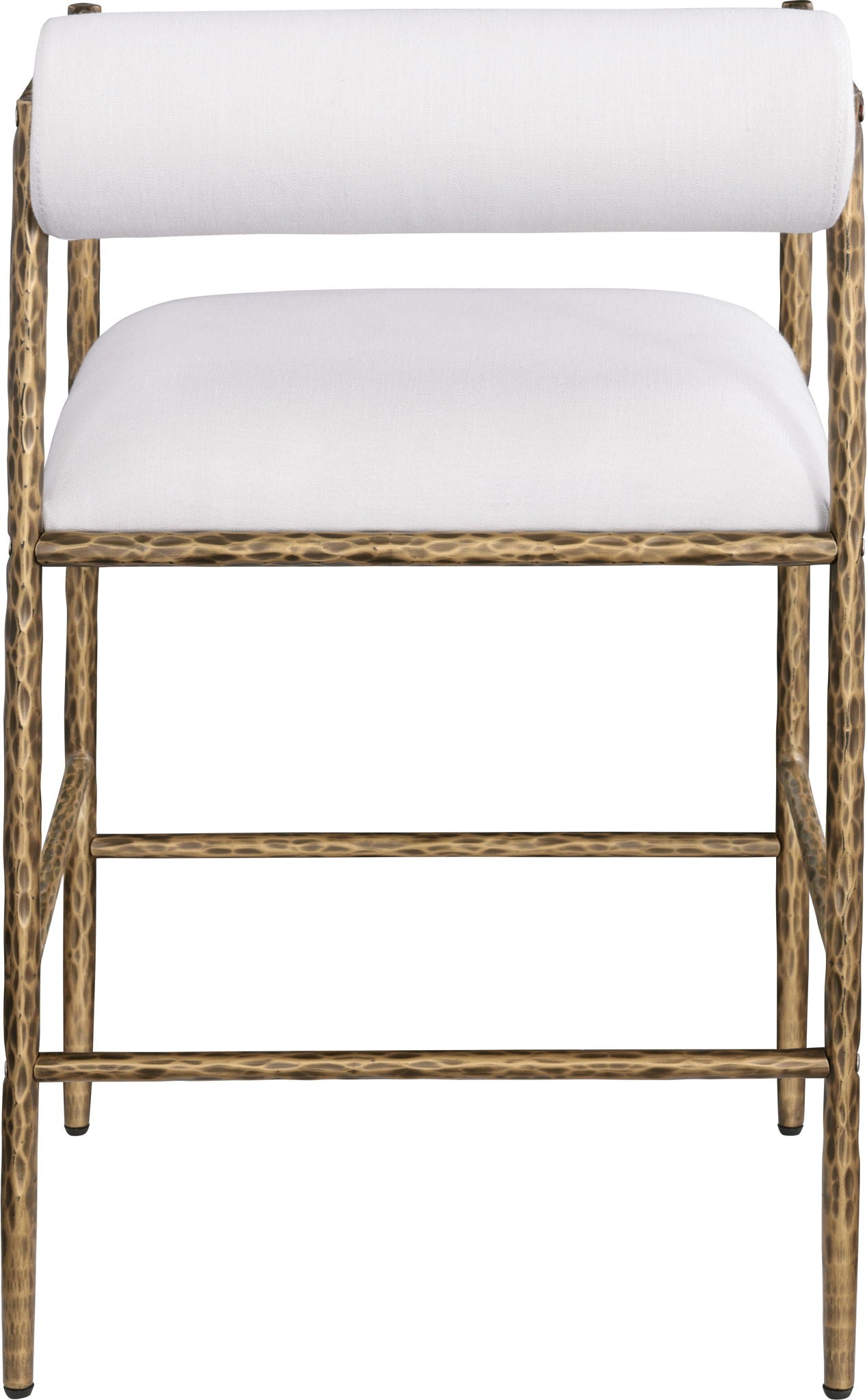 Axis - Linen Textured Cream Fabric Upholstered Counter Stool (Set of 2)