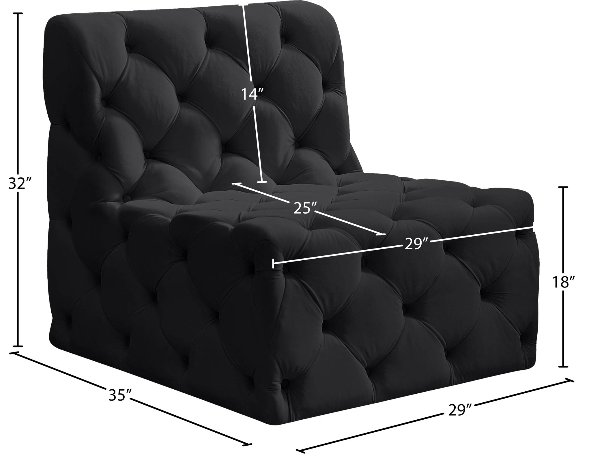 Tuft - Armless Chair