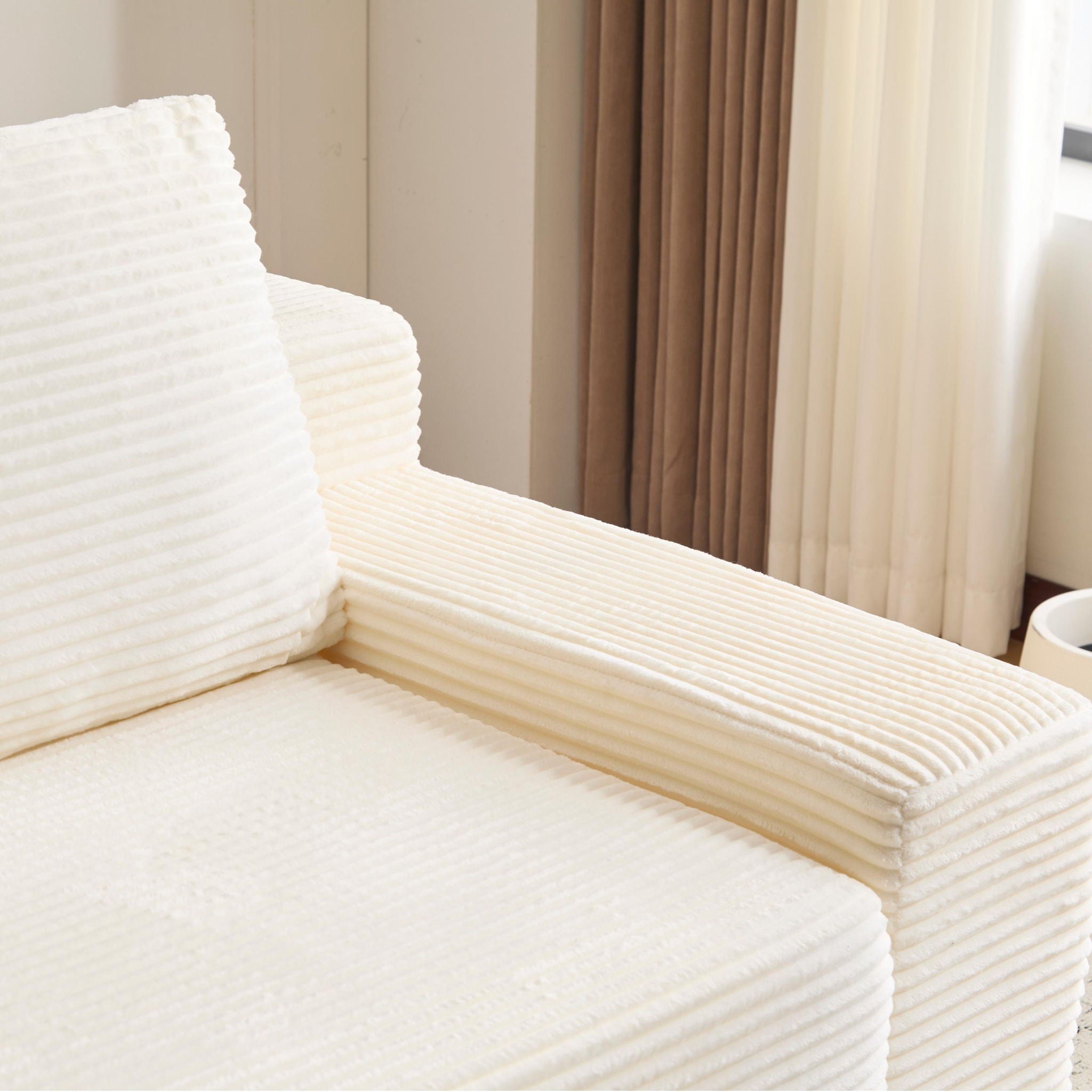 Comfortable Deep Seat Loveseat Sofa Bed, Reversible Cushion With Pillows