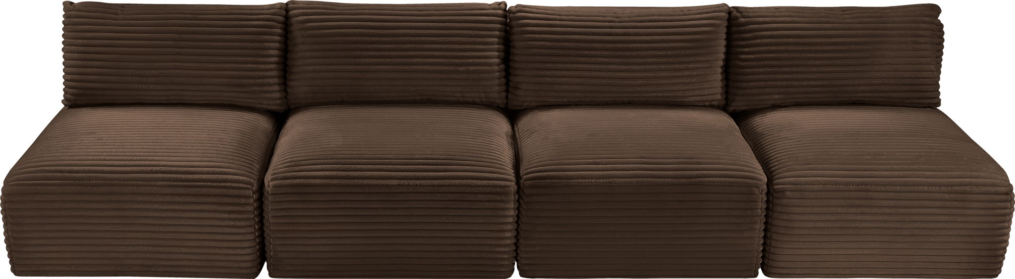 Shaggy - 4 Seat Modular Armless Sofa