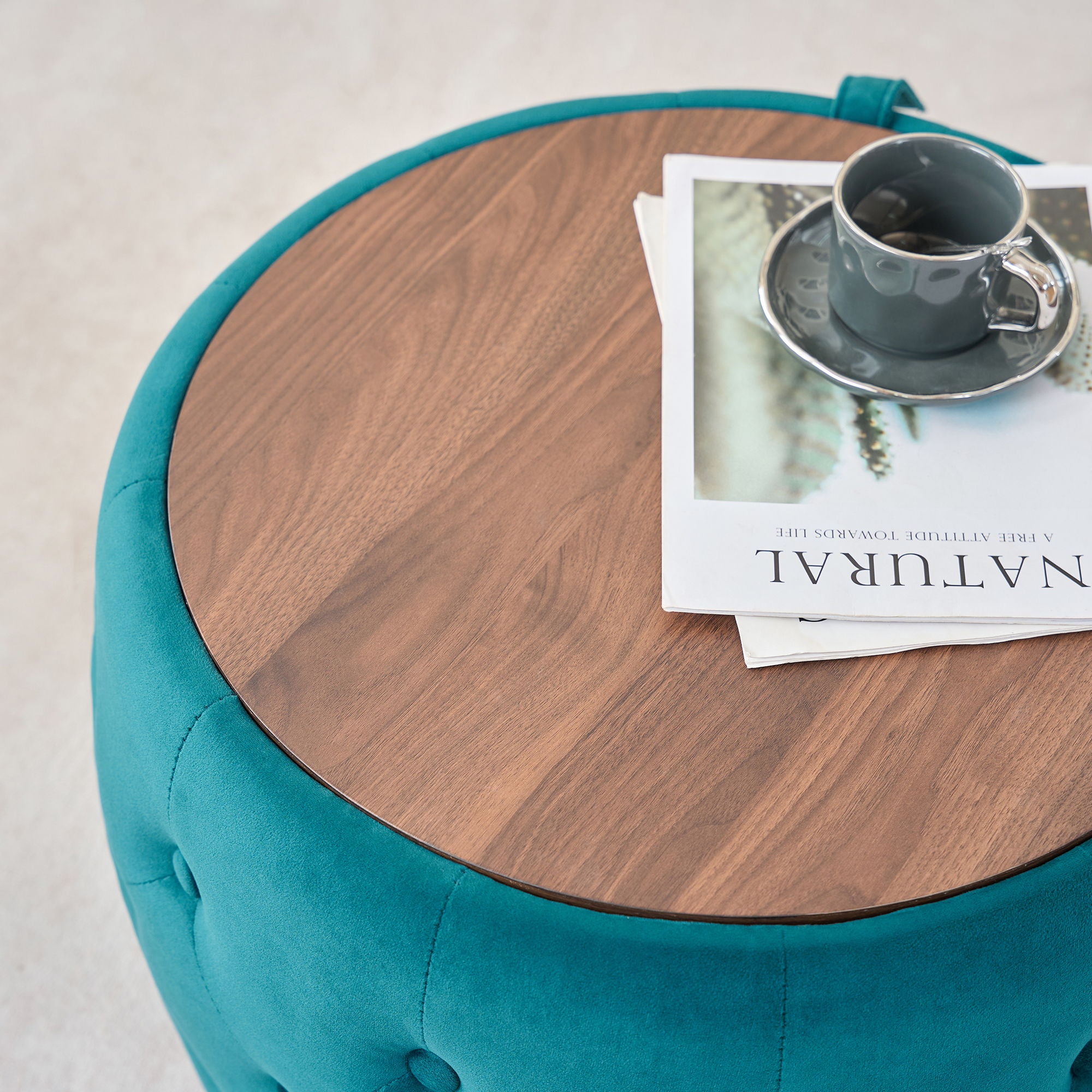 Nesting Ottomans 2 Piece With Tray, 4 In 1 Function