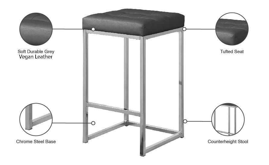 Nicola - Faux Leather Stool (Set of 2)