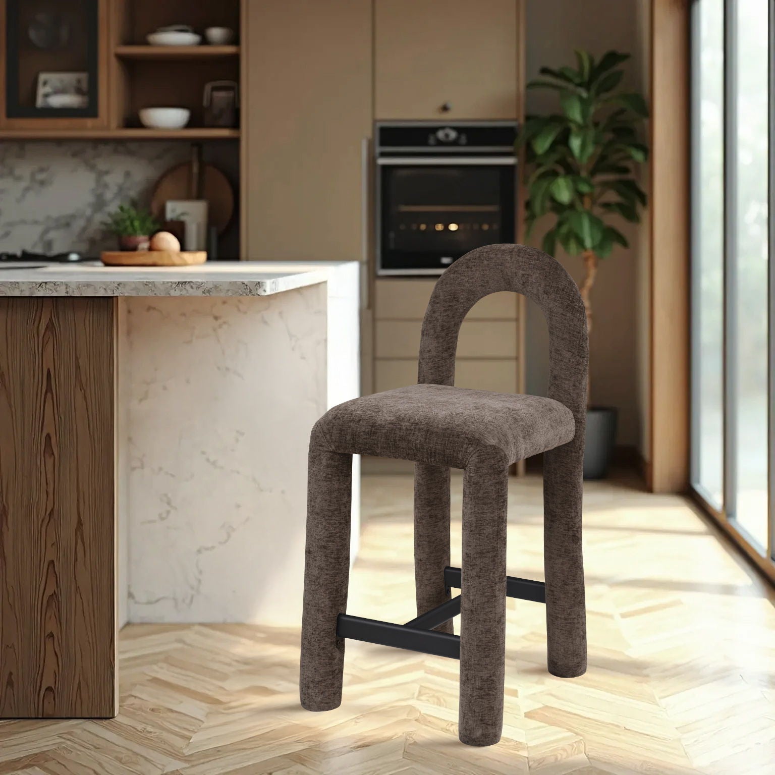 Amari - Chenille Fabric Stool