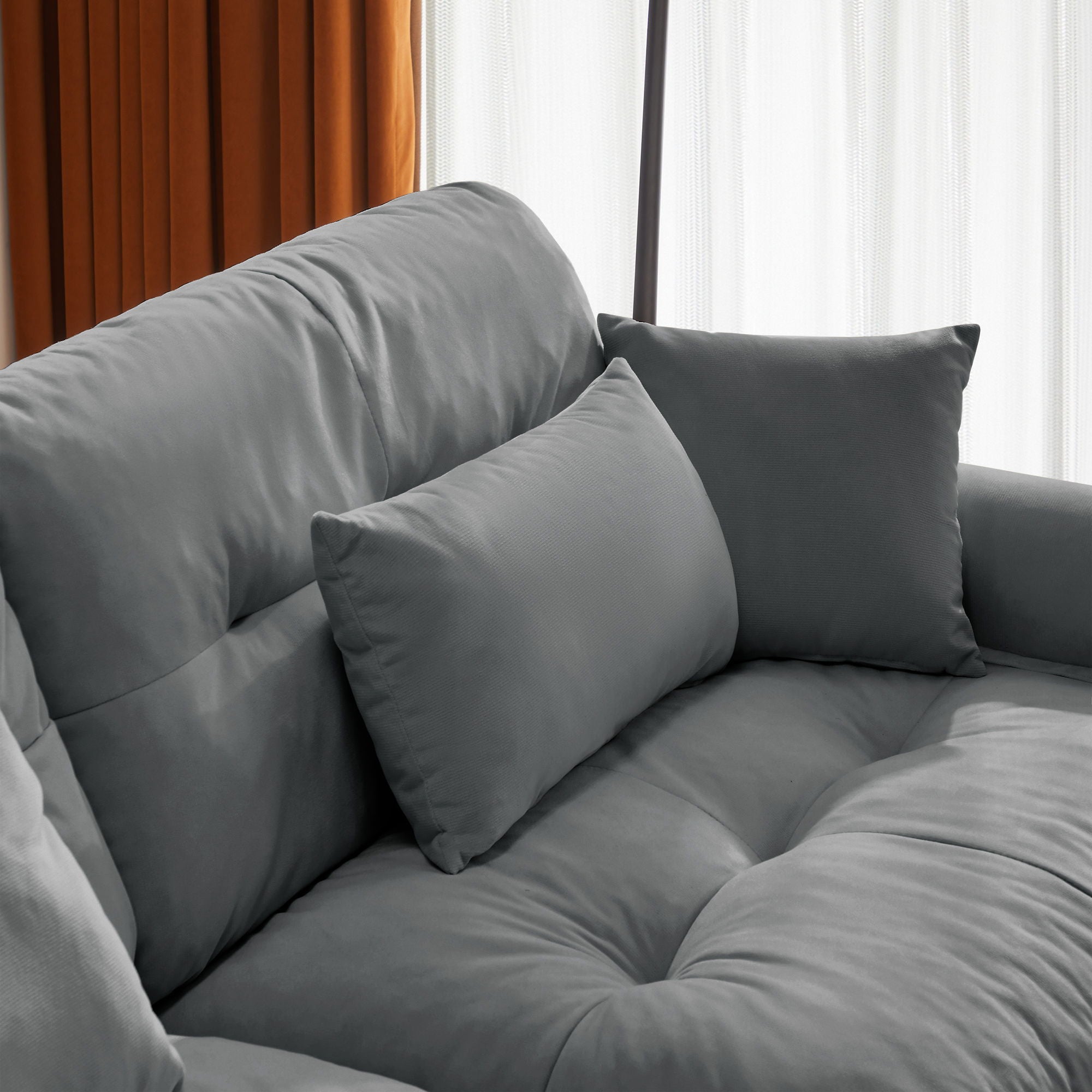 Super Comfort Oversized Modular Sectional Sofa With Movable Ottoman