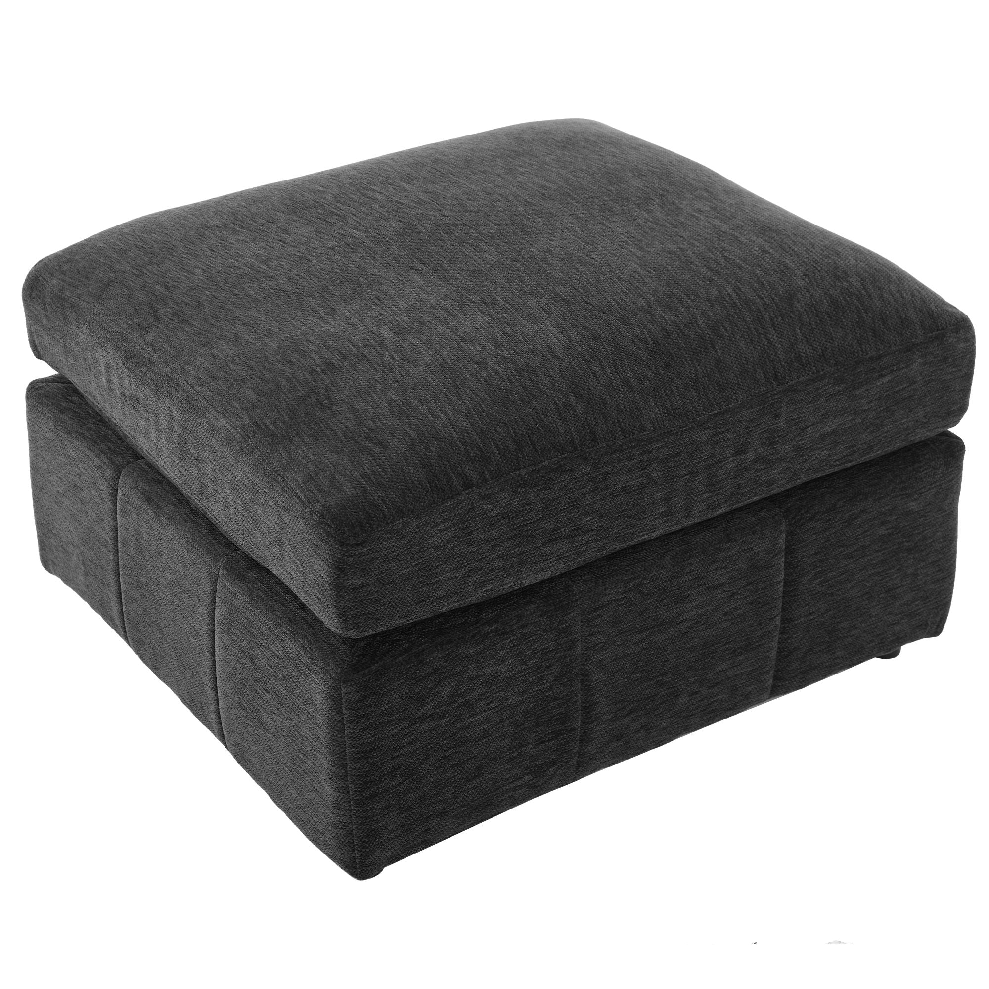 Modern Modular U-Shaped Sofa Bed With Movable Ottoman, USB Ports, Phone Holder