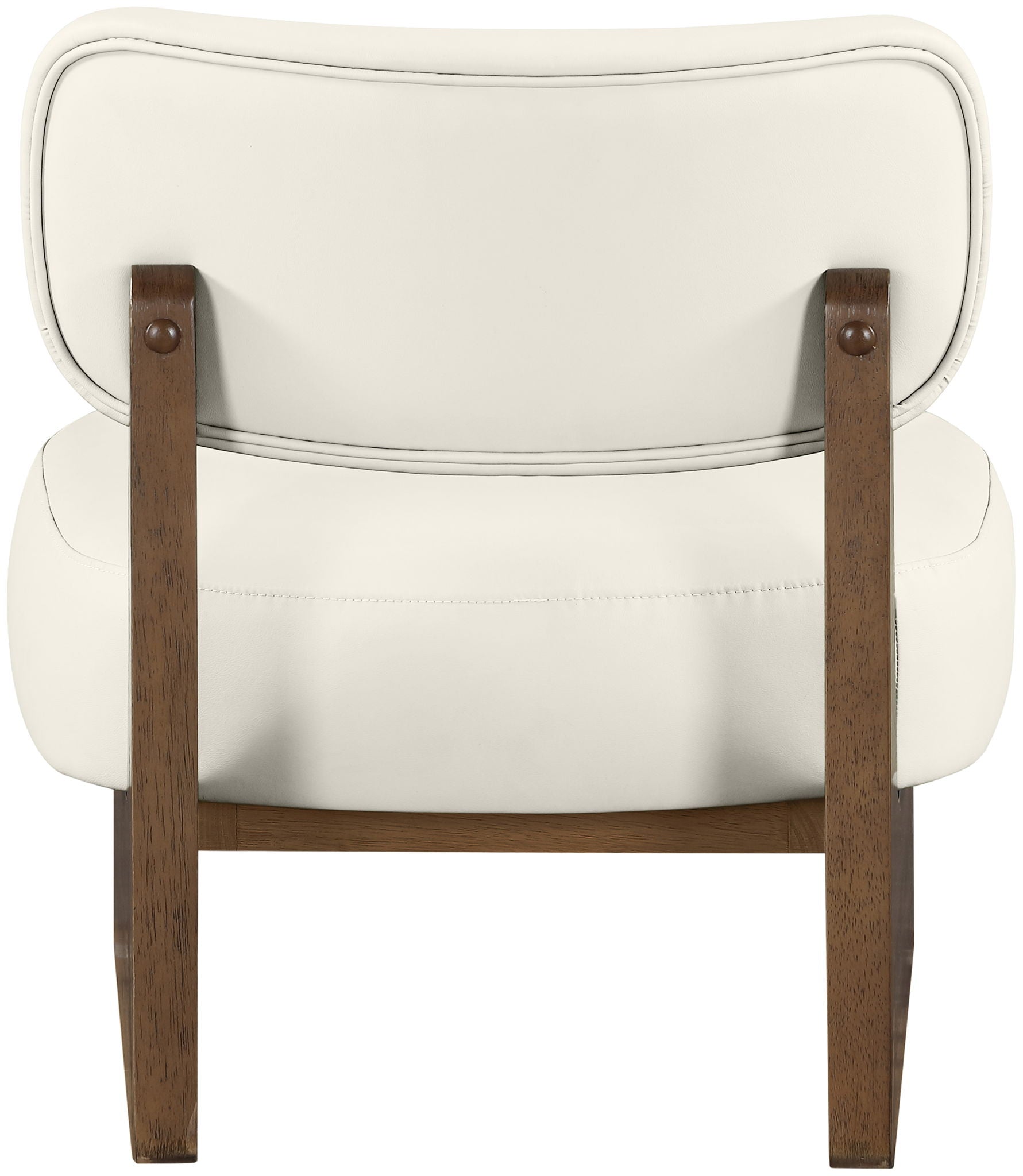 Vetra - Vegan Leather Upholstered Accent Chair With Brown Base