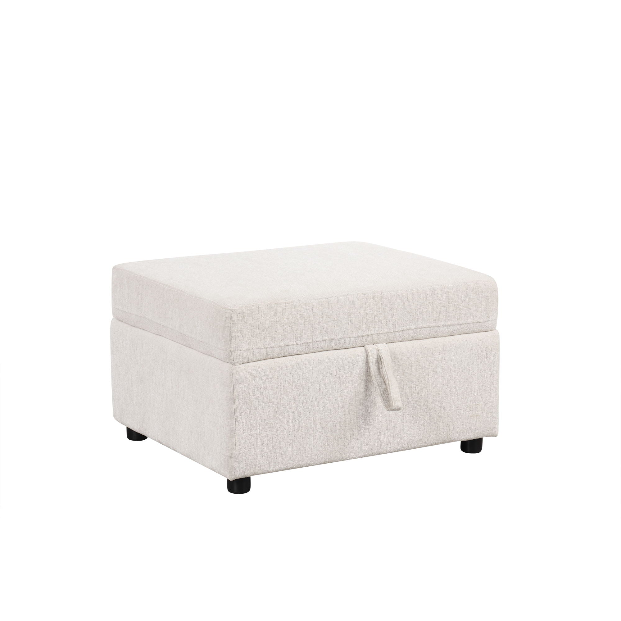 Movable Storage Ottoman Footrest For Living Room