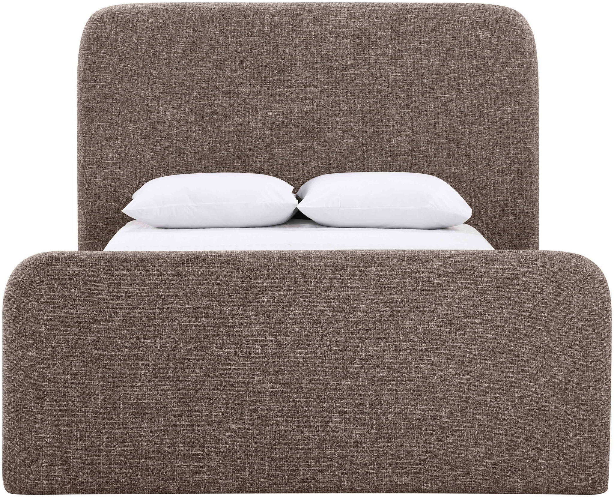 Fira - Linen Textured Fabric Upholstered Bed