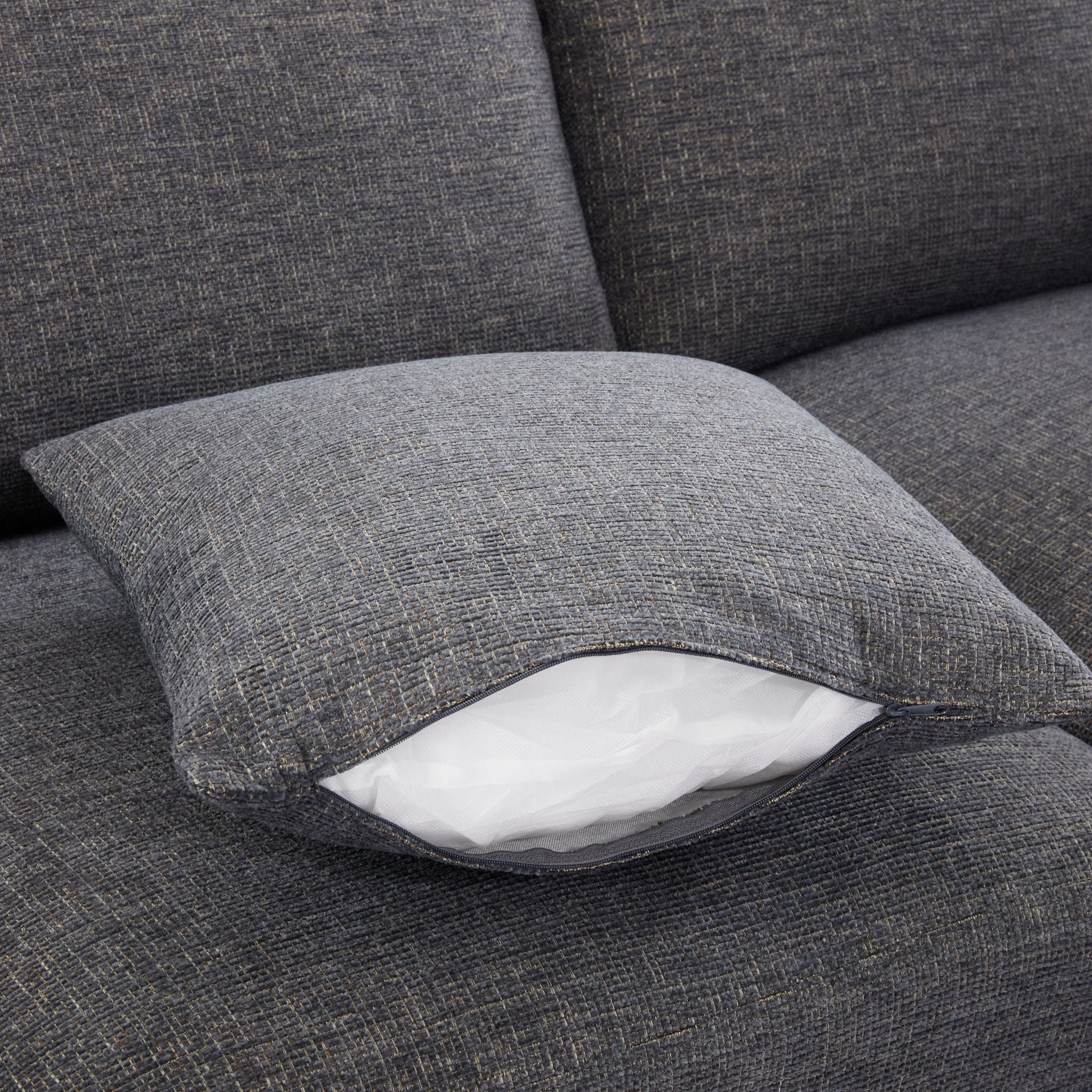 Sectional Sofa Modular U-Shaped With Ottoman & USB Ports