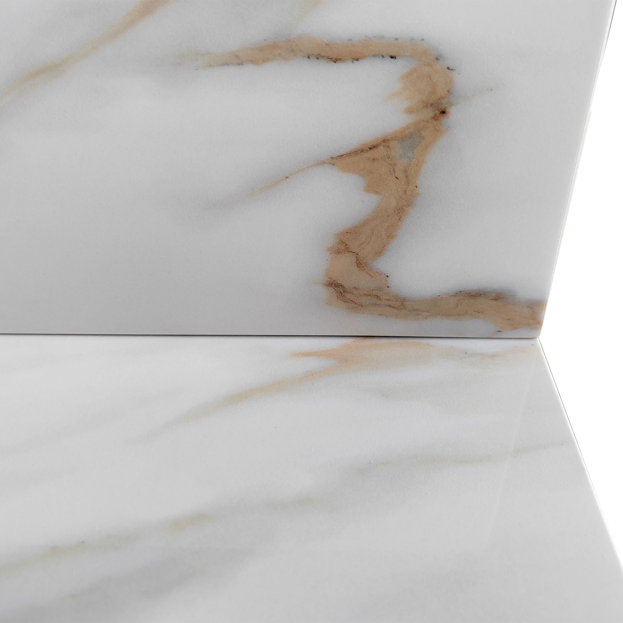 Sintered Stone Bathroom Vanity Top With 4" Backsplash And 22" Sidesplash - Carrara White