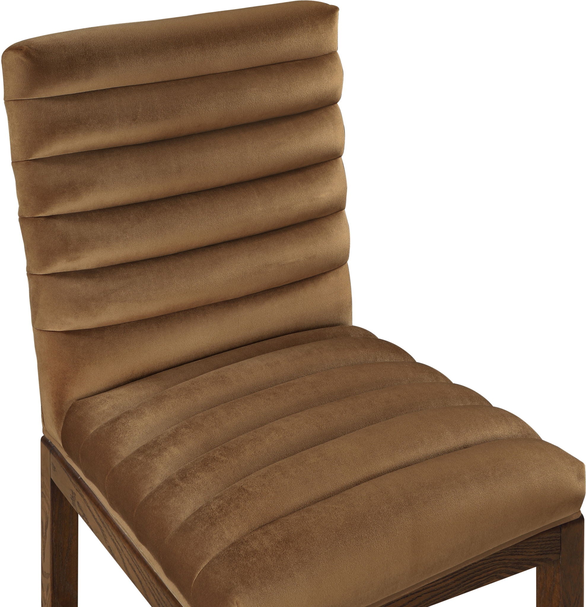 Evelyn - Dining Chair With Brown Legs - Saddle