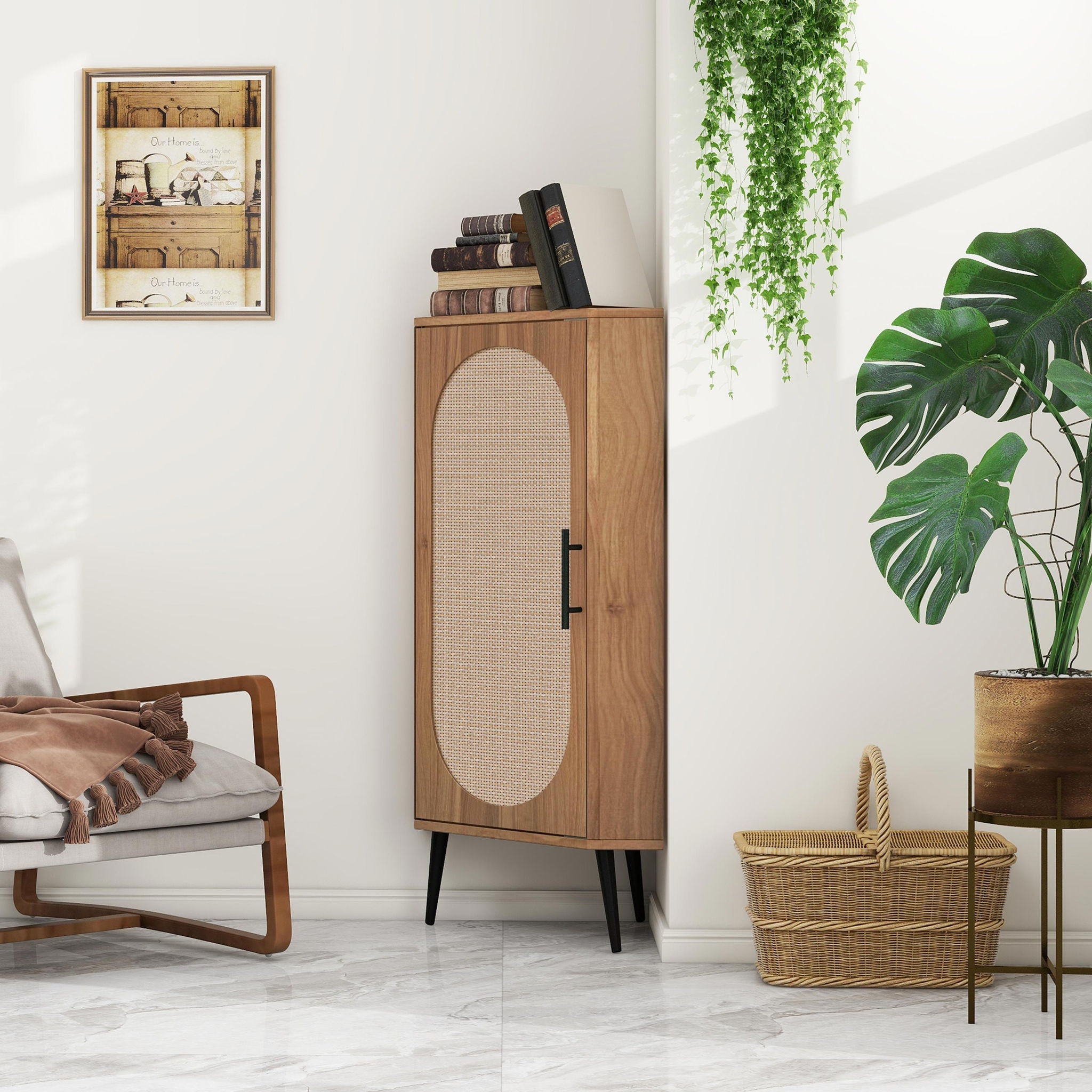 Freestanding Corner Corner Cabinet For Living Room