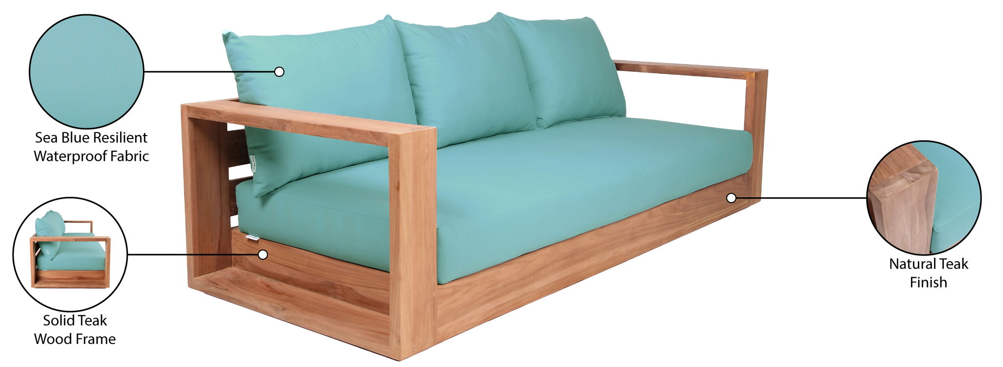 Tulum - Water Resistant Outdoor Sofa