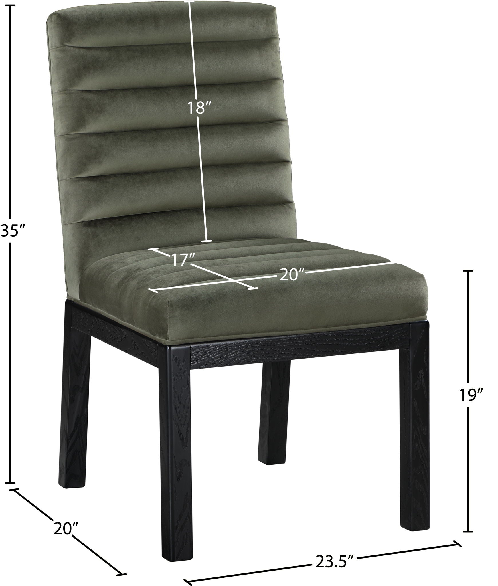 Evelyn - Dining Chair With Black Legs