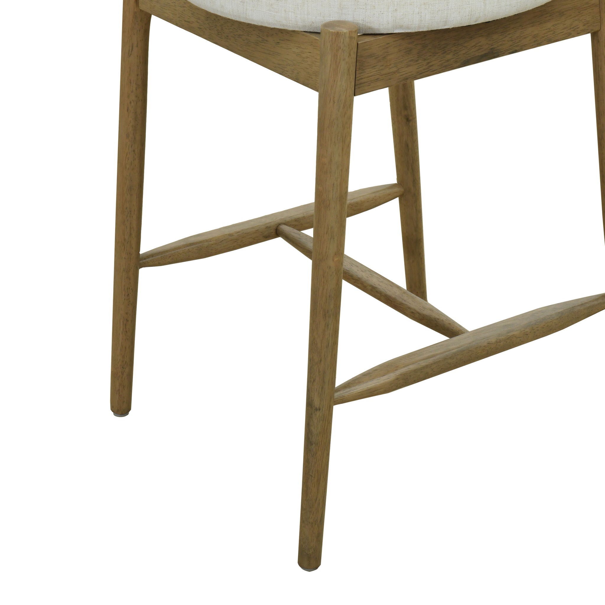 Mid Century Modern Counter Stools, Fabric Upholstered Chairs