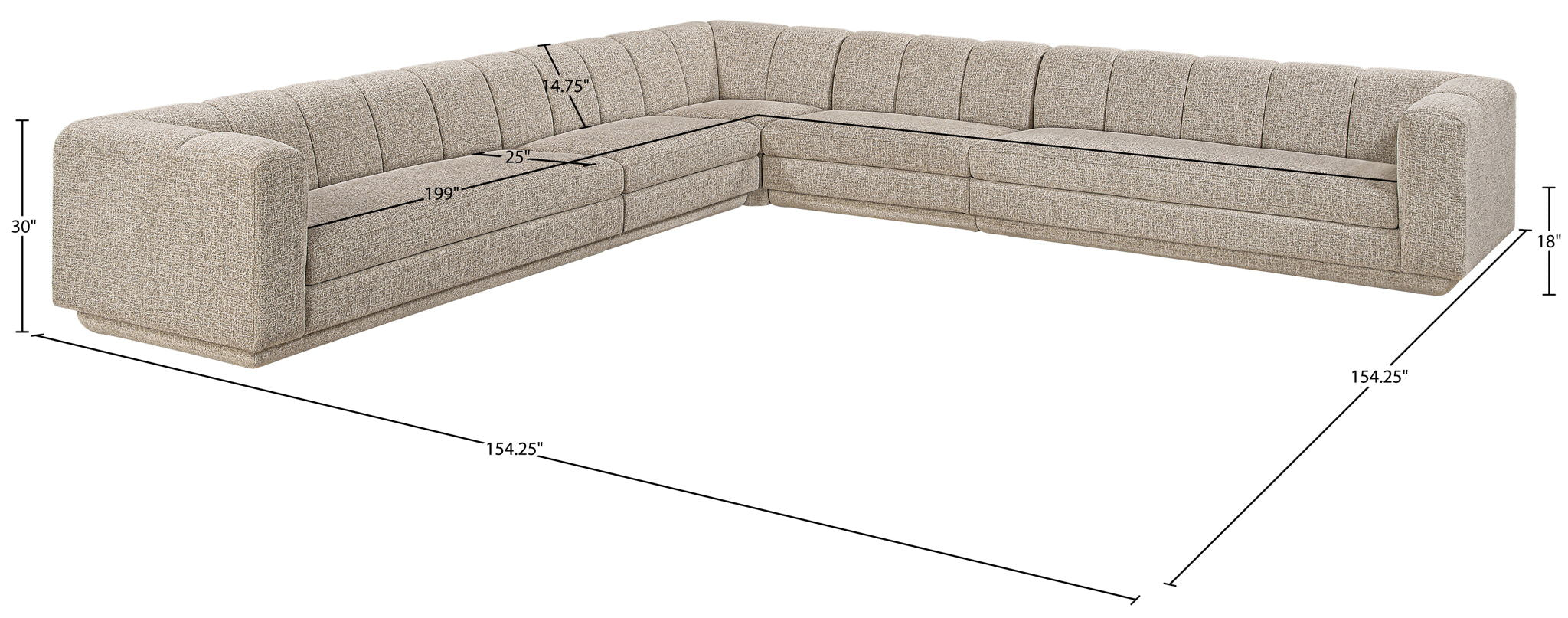Modari - Sectional - Beige